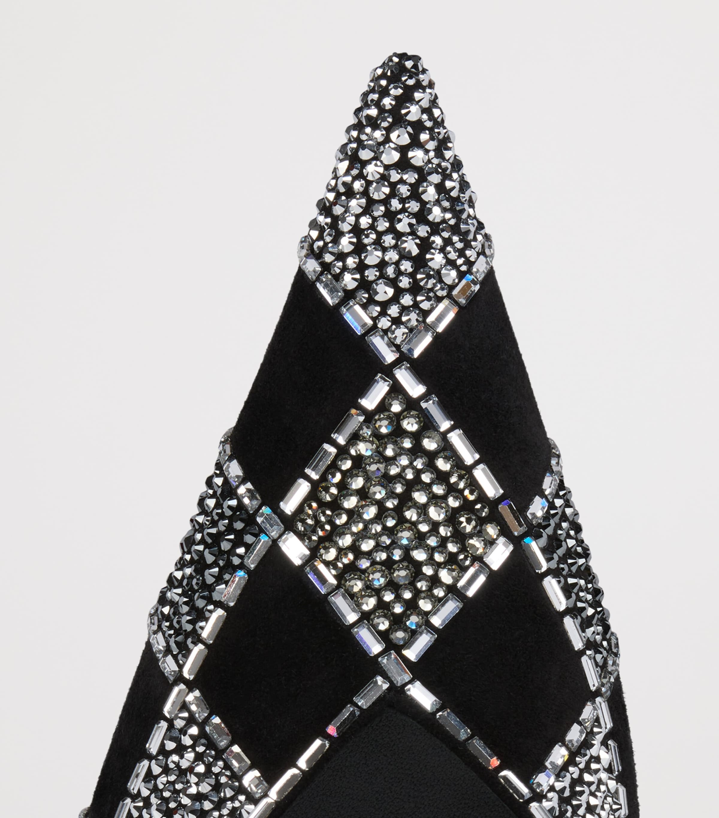 Christian Louboutin Doria Suede Crystal-Check Pumps 100 Image 5