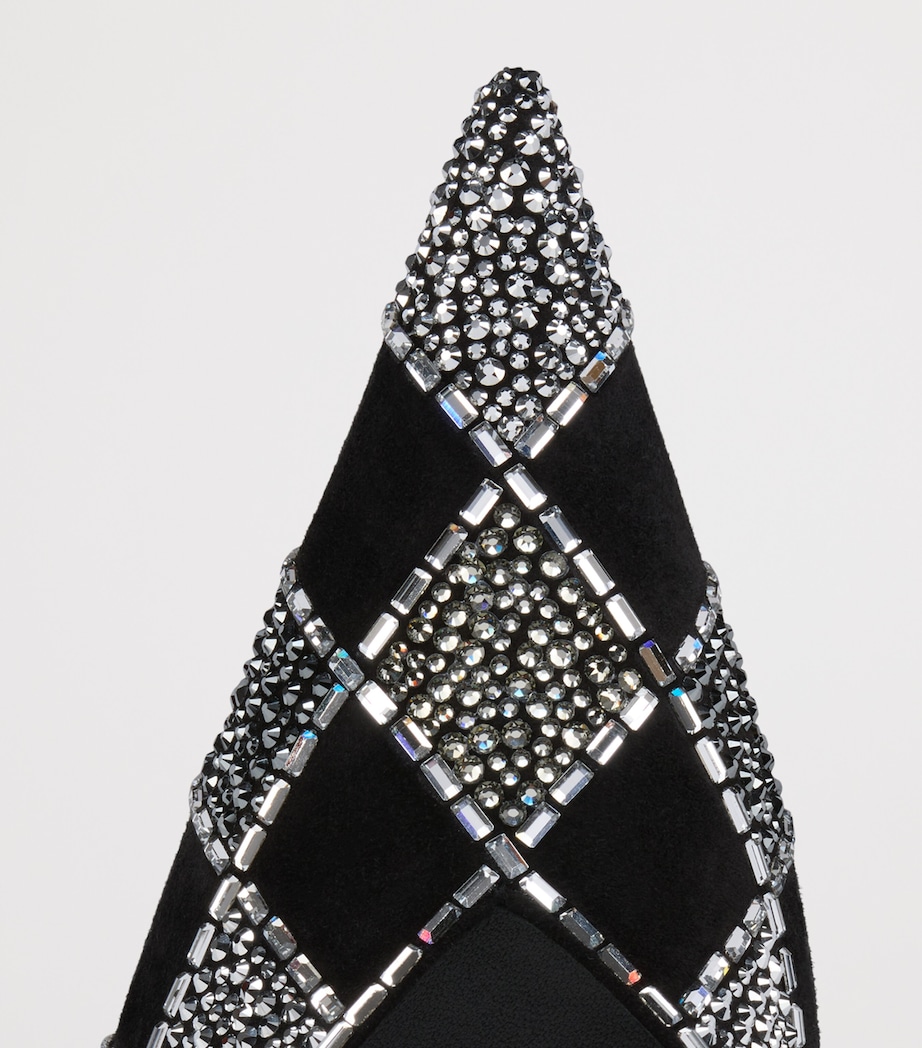 Christian Louboutin Doria Suede Crystal-Check Pumps 100 Image 5