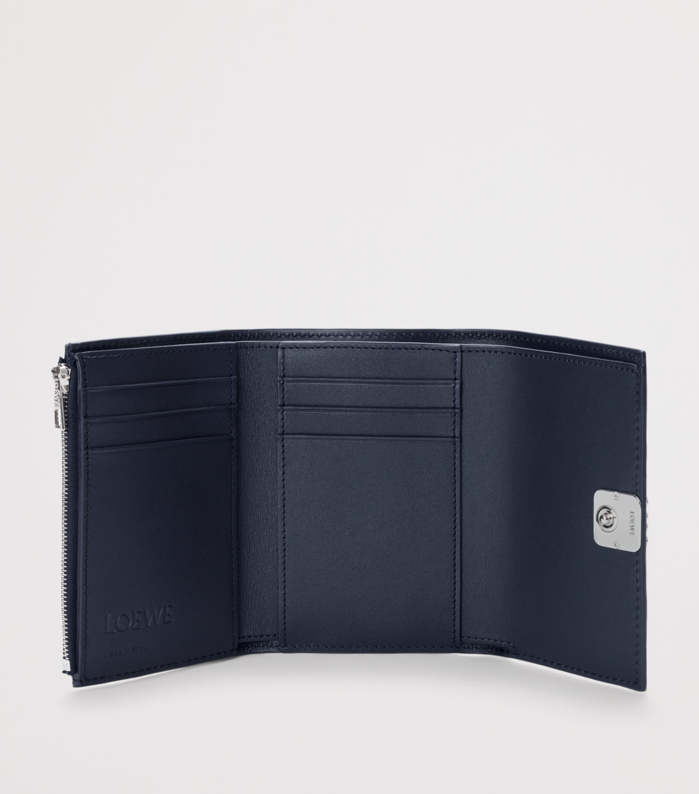 LOEWE Small Leather Anagram Wallet Deep Navy Image 2