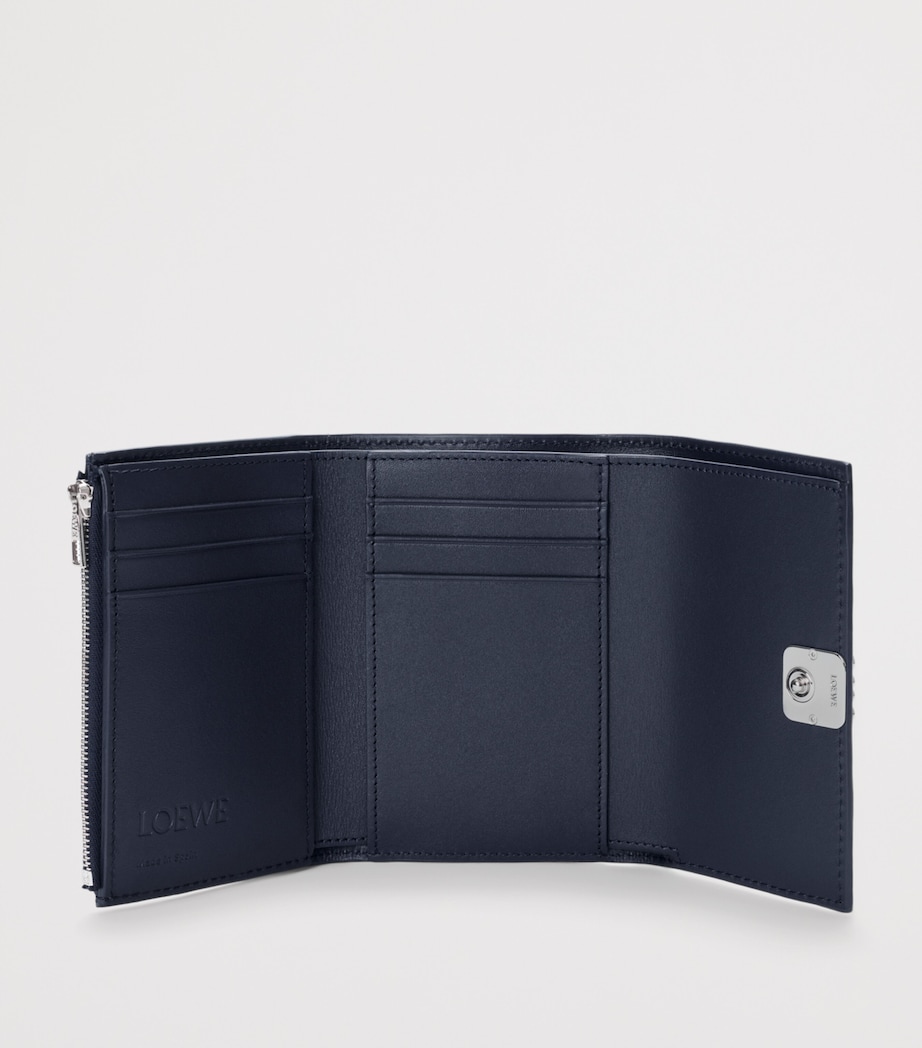 LOEWE Small Leather Anagram Wallet Deep Navy Image 2