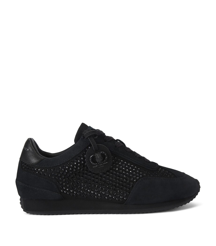 Kurt Geiger London Suede Embellished Chelsea Sneakers Black Image 1