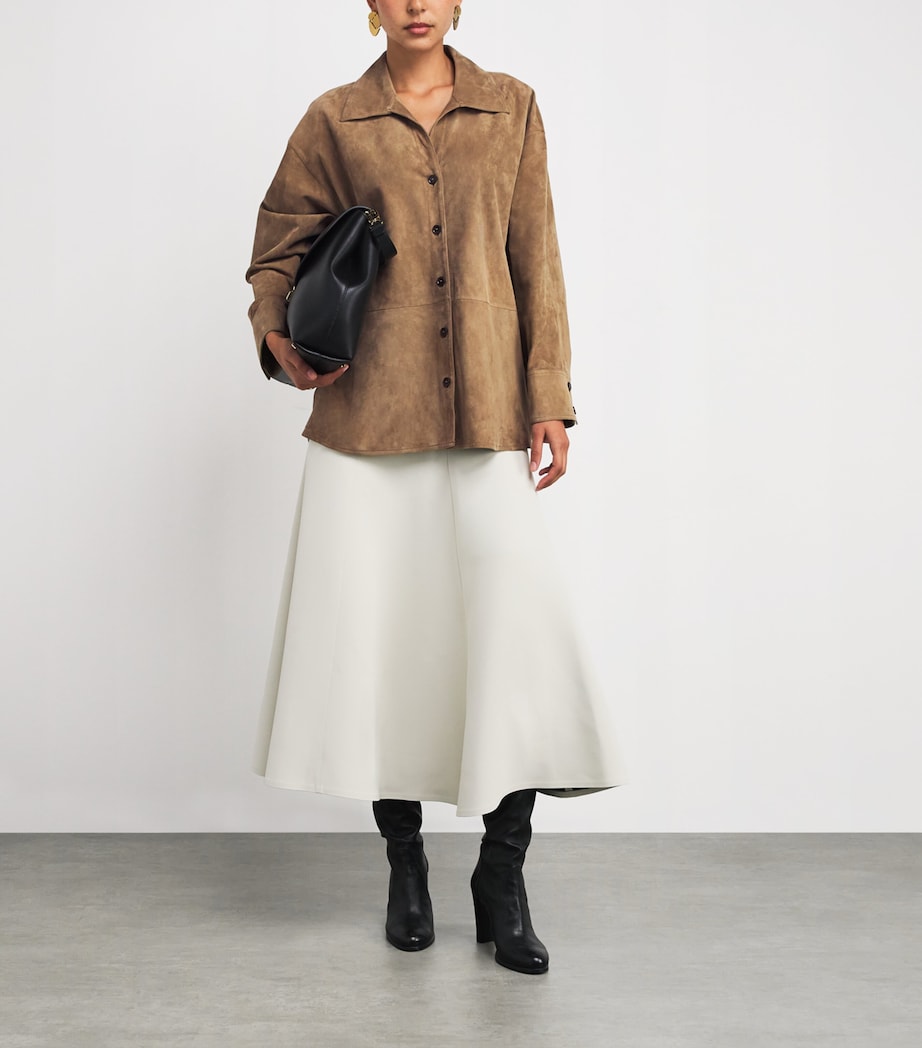 Suede Catarine Shirt OLIVE Image 2