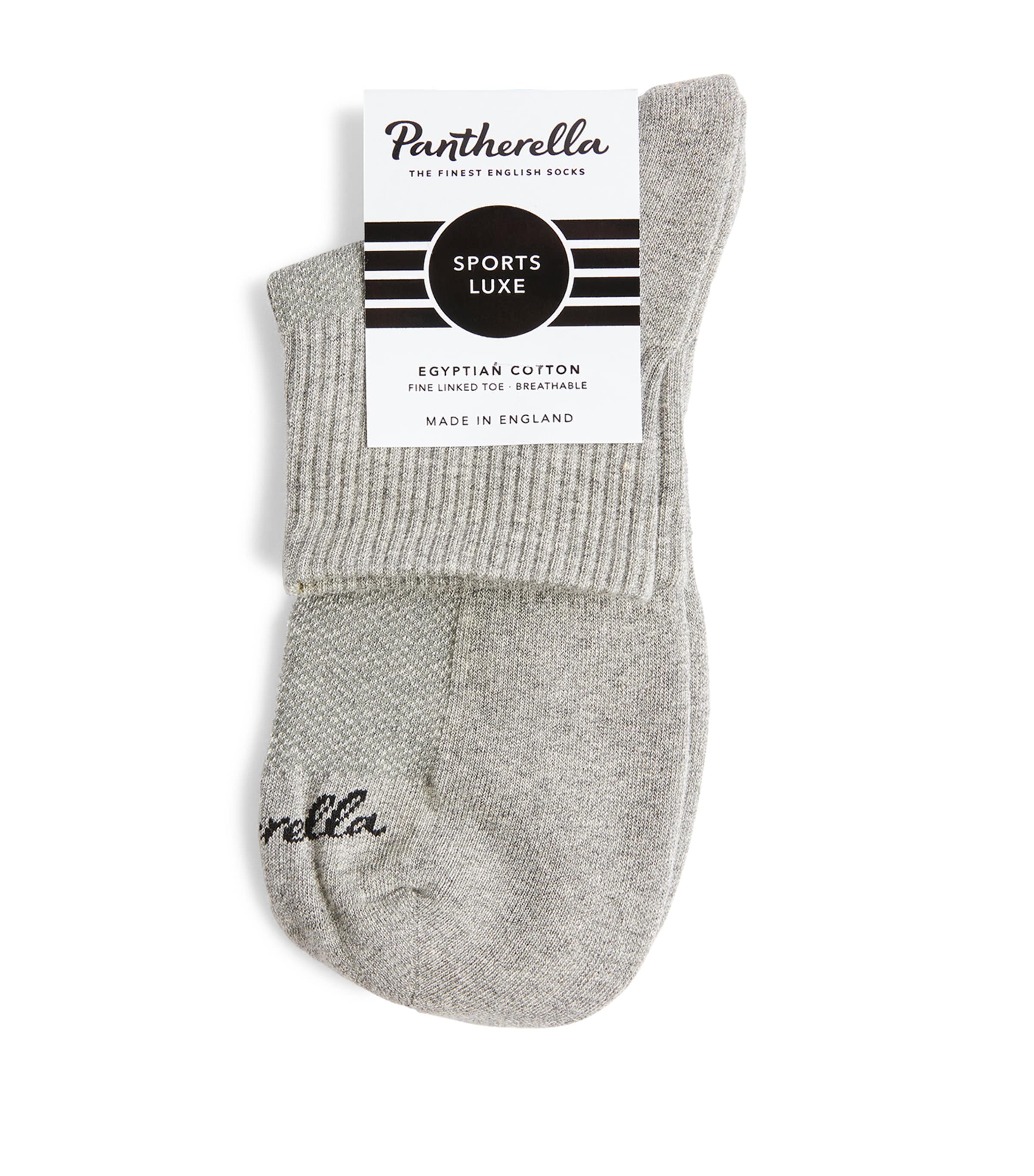 Pantherella Egyptian Cotton-blend Socks In Grey