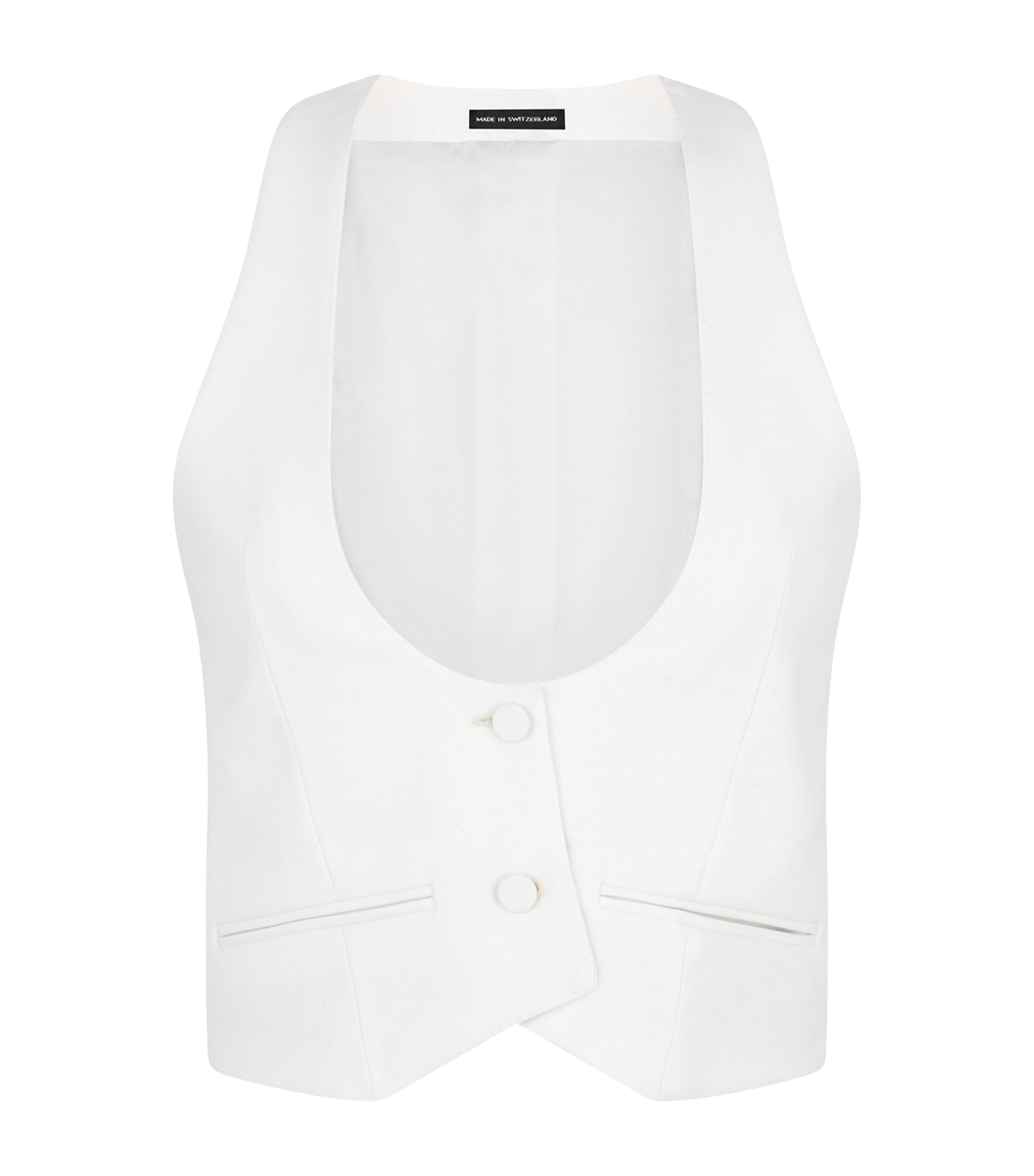 TOM FORD Womens Virgin Wool Tuxedo Waistcoat Wad Image 1