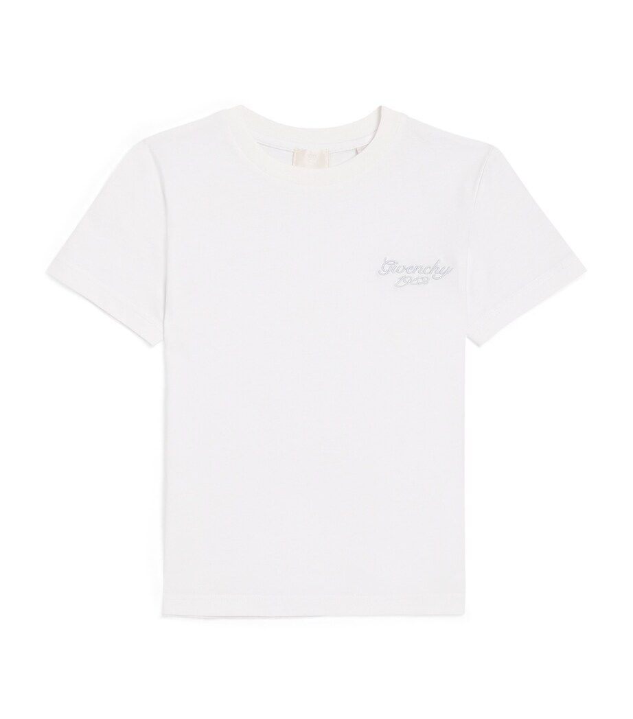 Givenchy Kids Cotton Embroidered Logo T-Shirt (4-12+ Years) White Image 1