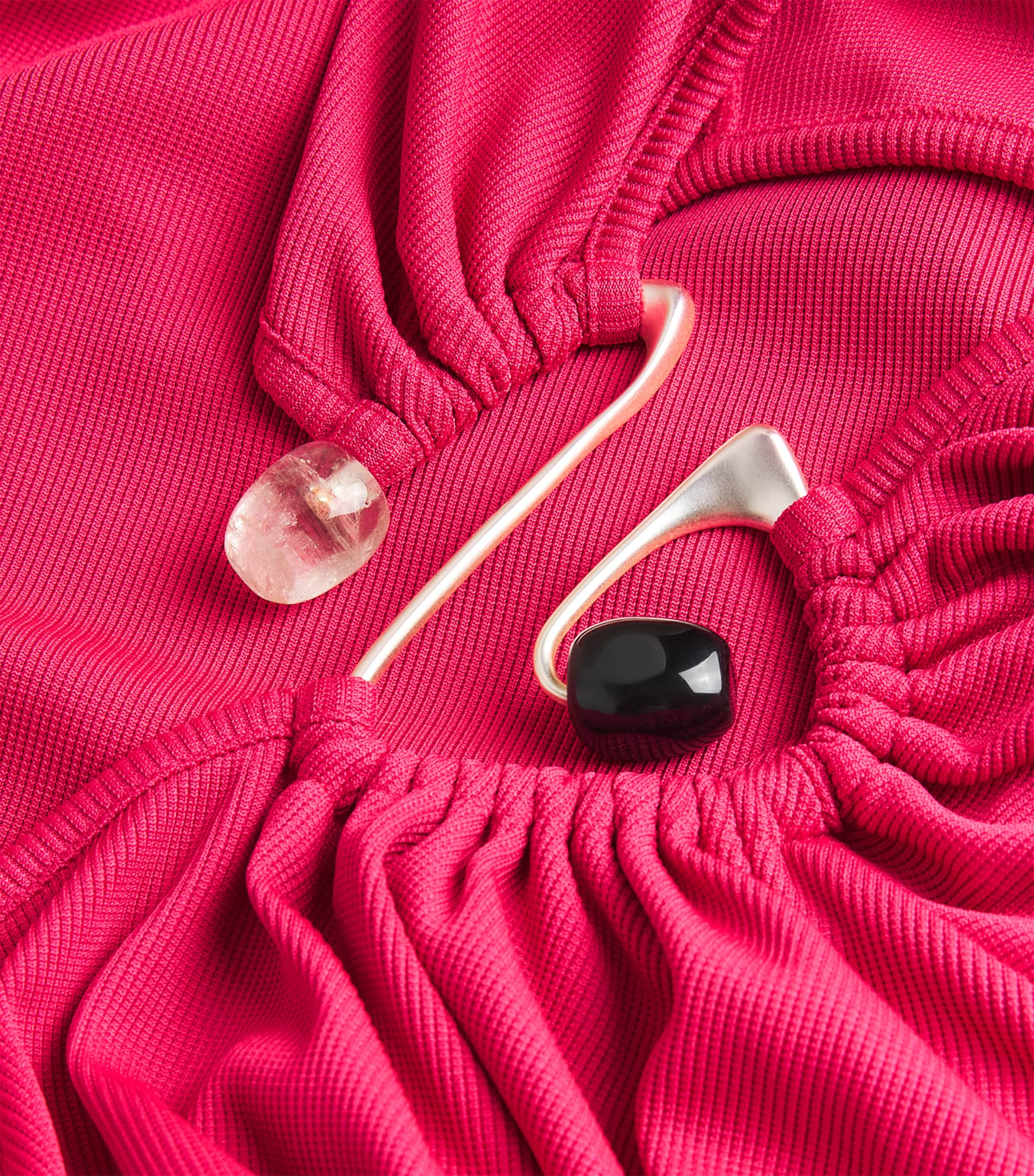 Spiral Crystal Cut-Out Maxi Dress CRANBERRY Image 5