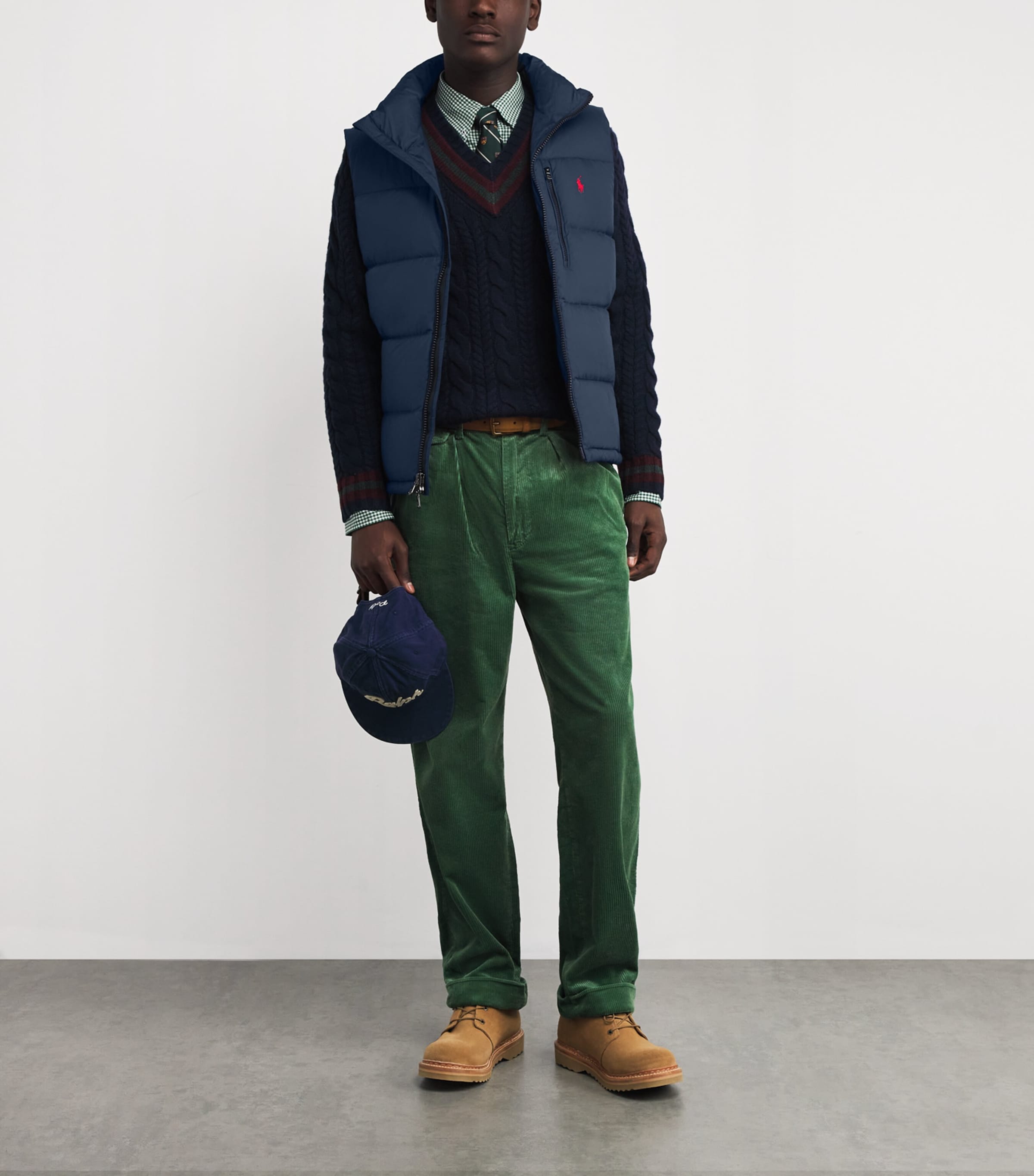 Water-Resistant Down Gorham Gilet NAVY Image 2