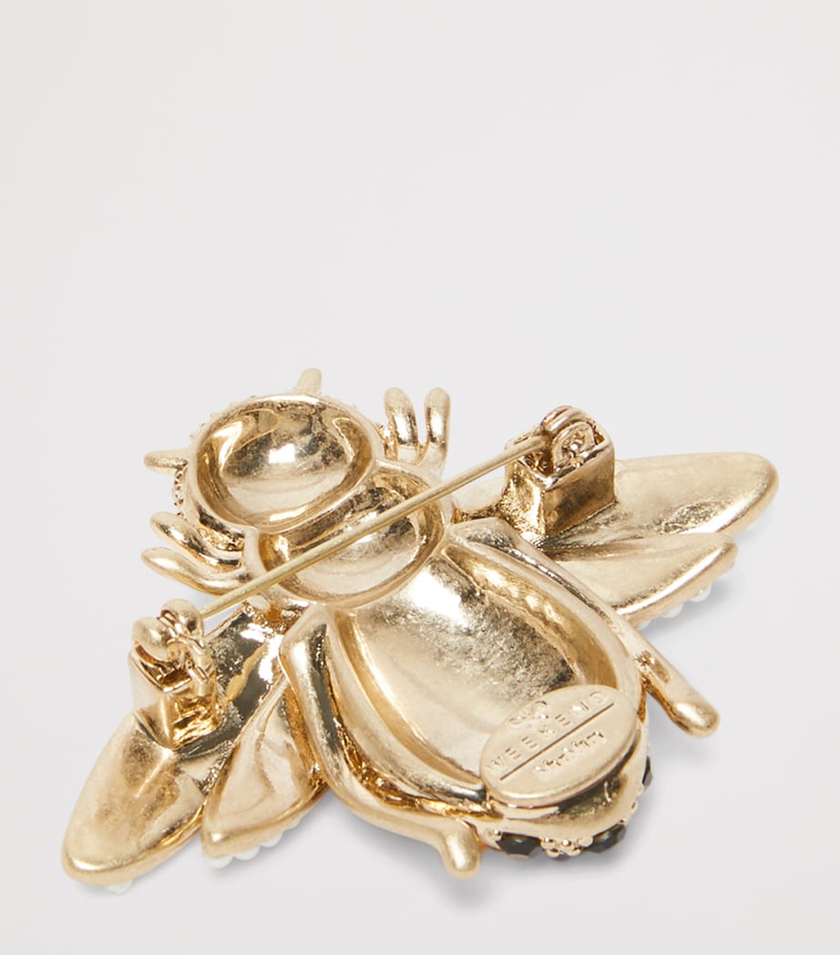 Embellished Bee Brooch BLACK Image 3