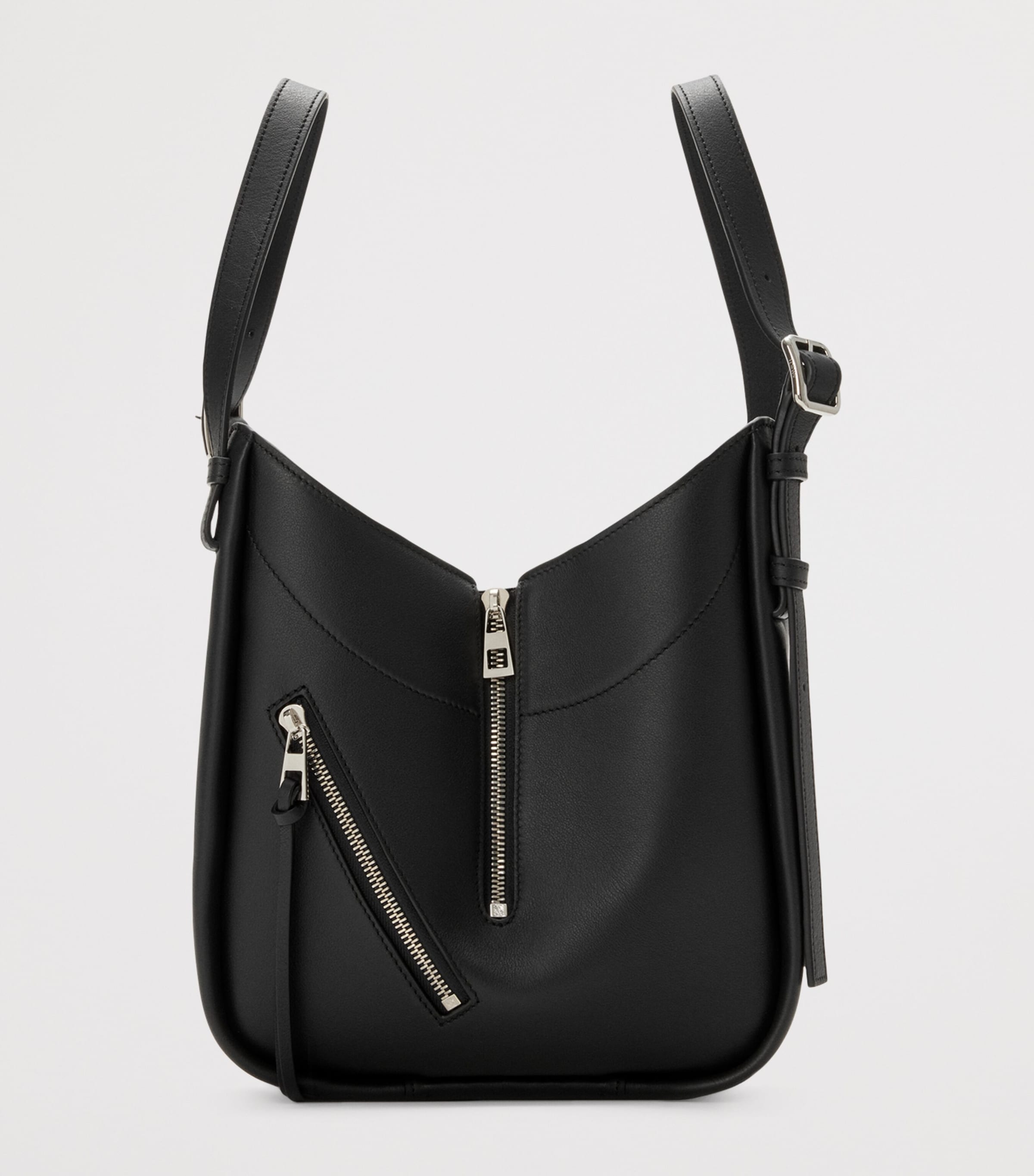 Leather Hammock Flip Tote Bag BLACK Image 3