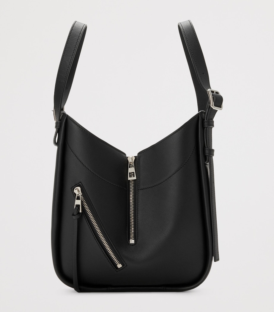 Leather Hammock Flip Tote Bag BLACK Image 3