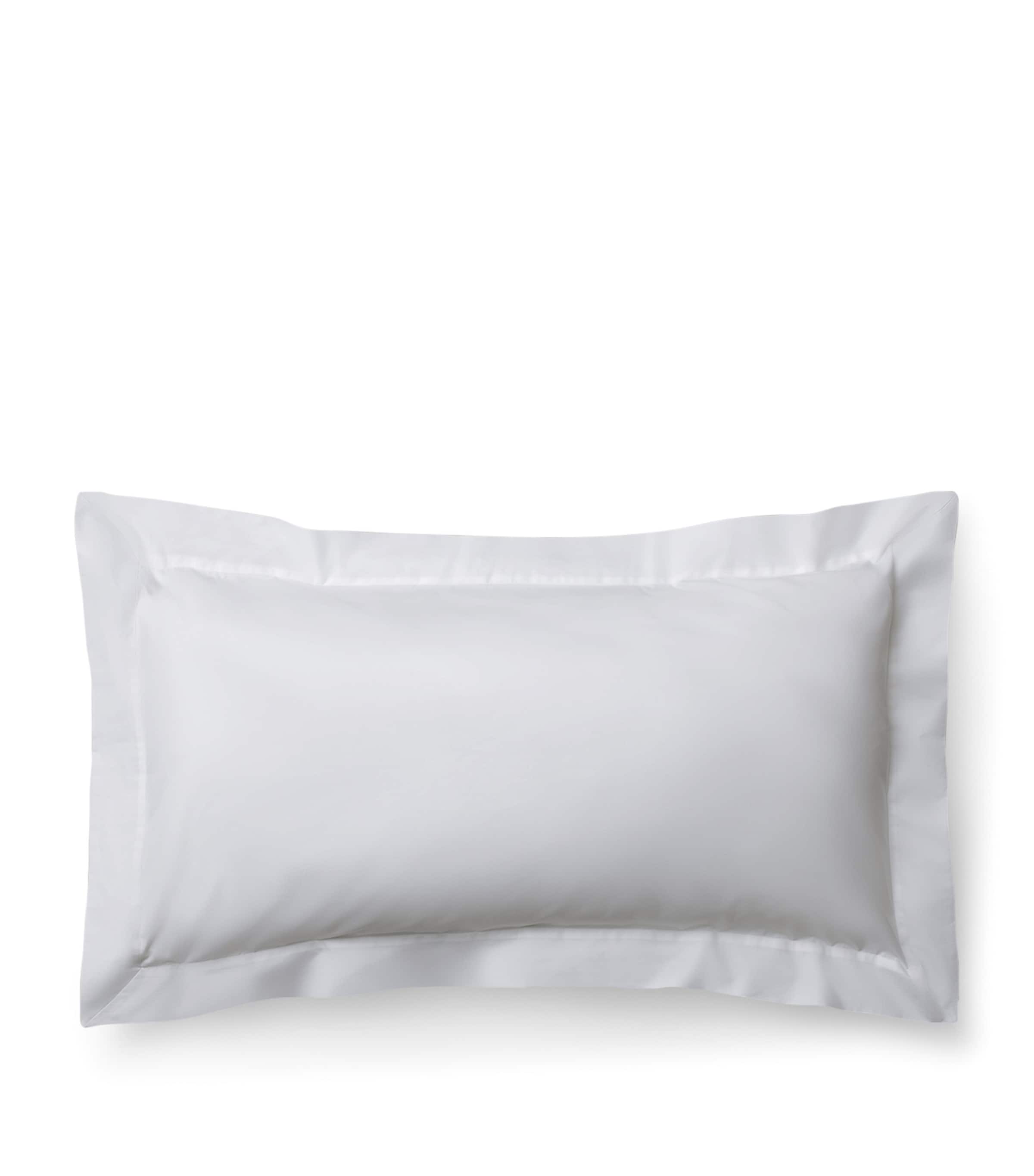 Savoir Beds Cotton Percale The Drift King Oxford Pillowcase In White