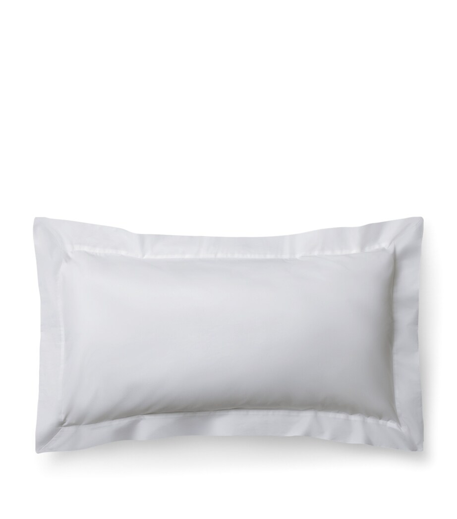 Cotton Percale The Drift King Oxford Pillowcase (50cm x 90cm) WHITE Image 1