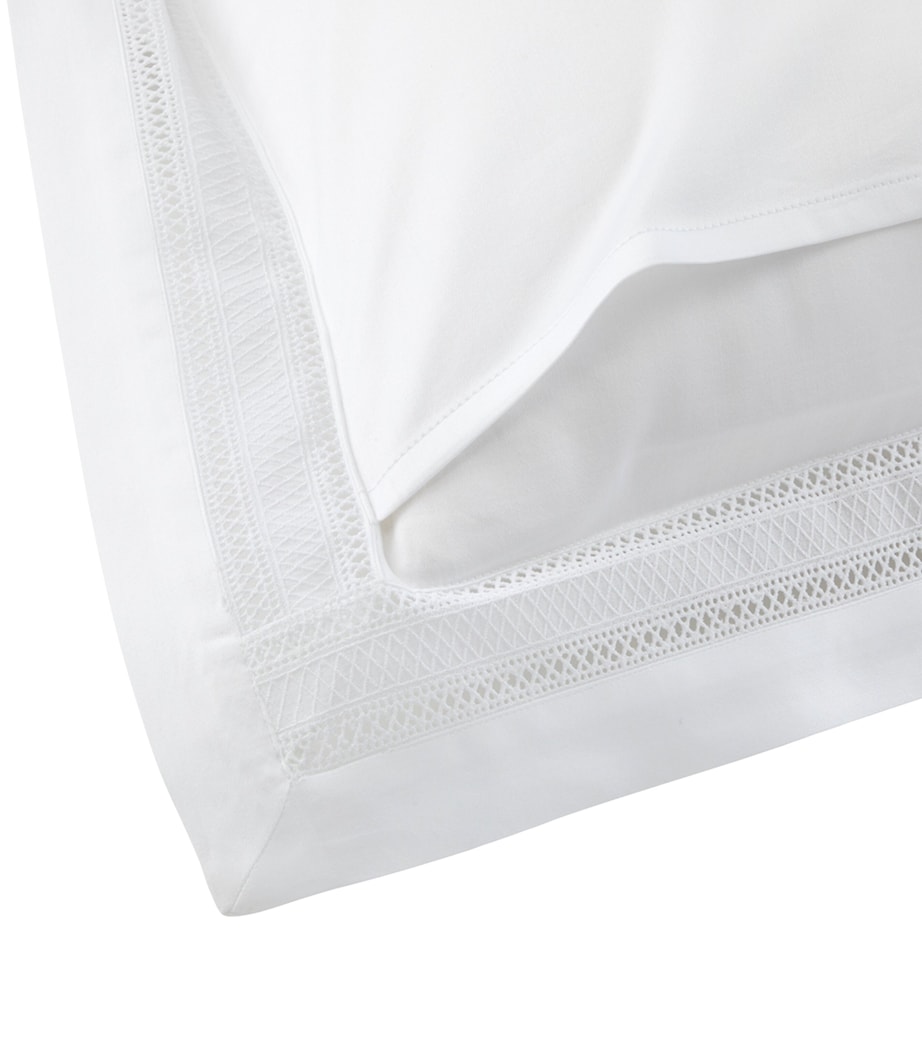 Ralph Lauren Home Cotton Sateen Alistair Standard Oxford Pillowcase (50cm x 75cm) White Image 3