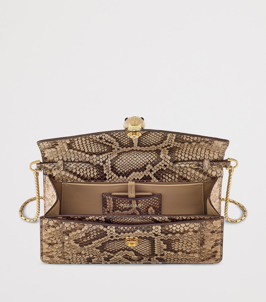 Python Skin Serpenti Forever Cross-Body Bag BEIGE Image 3
