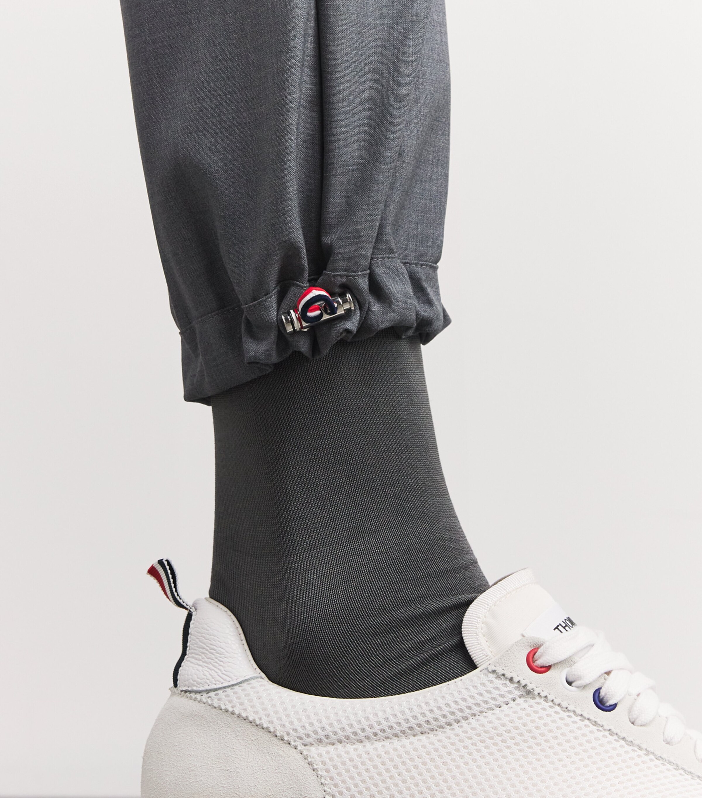 Wool 4-Bar Trousers MED GREY Image 6