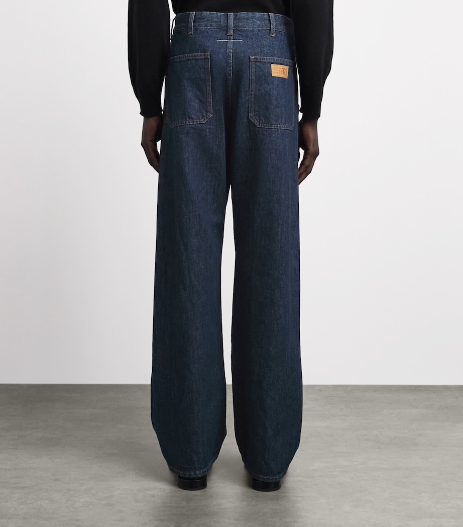 MM6 Maison Margiela Mens Distressed Straight Jeans Blue Image 5