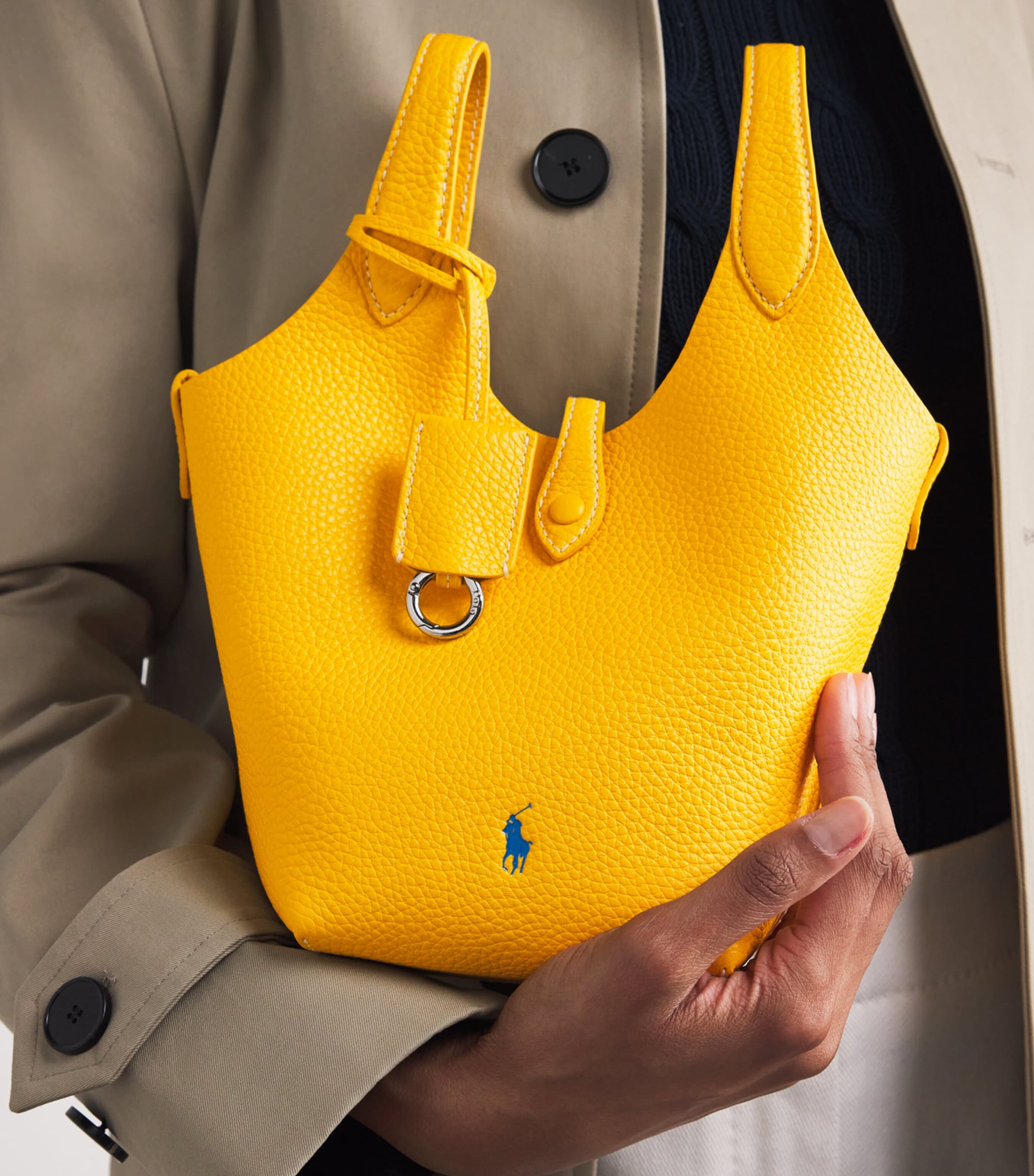 Leather Polo Play Cross-Body Bag CANARY YELLOW Image 2