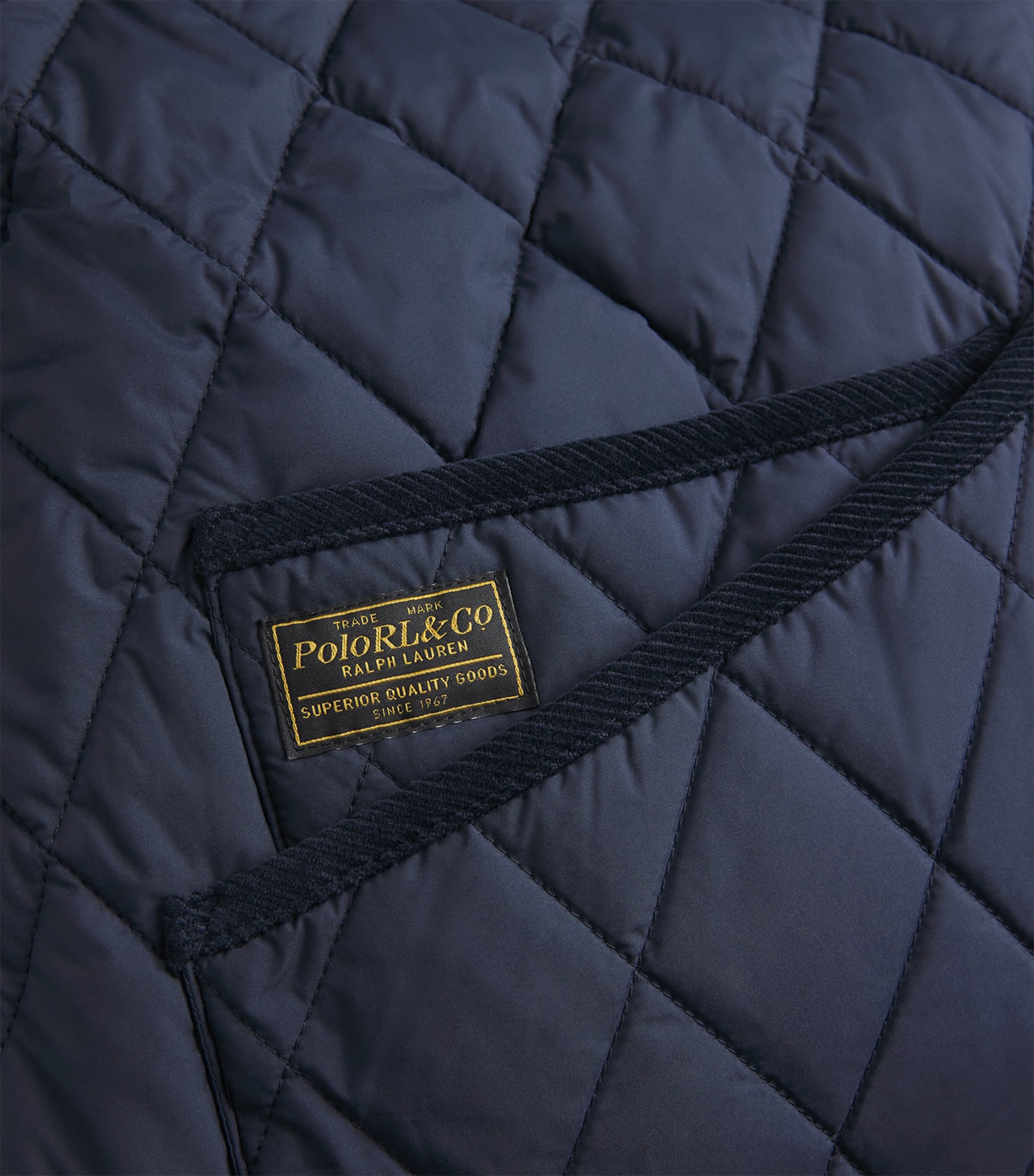 Water-Repellent Quilted Coat RL NAVY Image 5