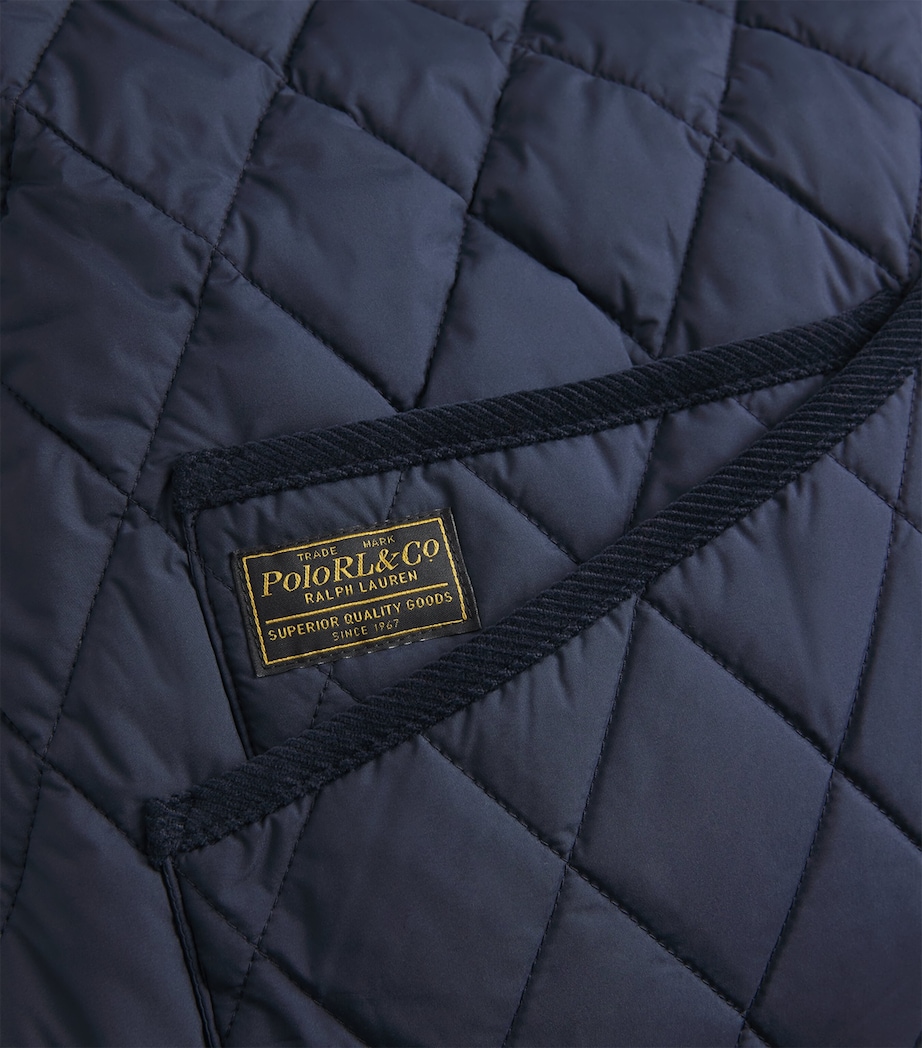 Water-Repellent Quilted Coat RL NAVY Image 5