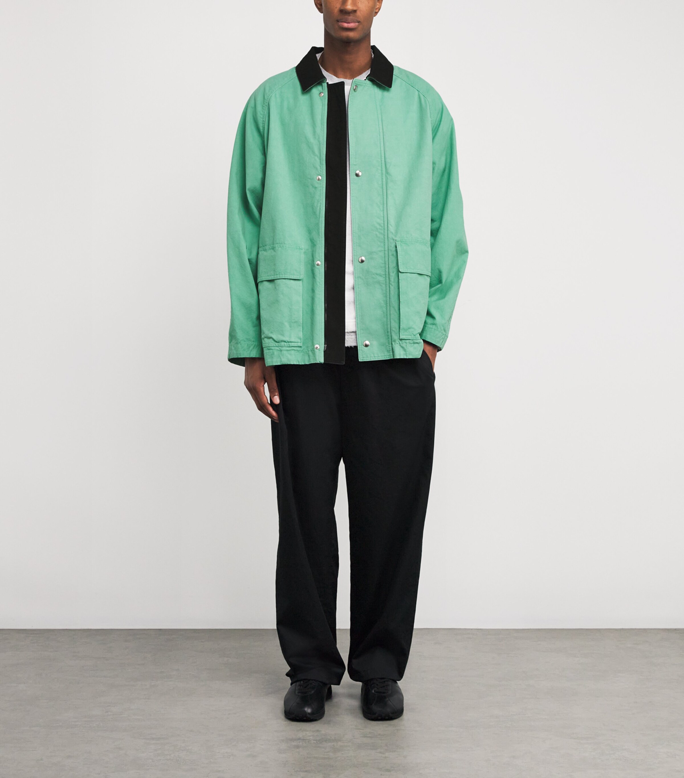 The Row Mens Diano Cotton Work Jacket Lagoon Image 2