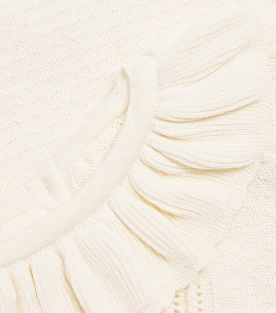Frilled Evina Sweater (4-12 Years) CREAM Image 3