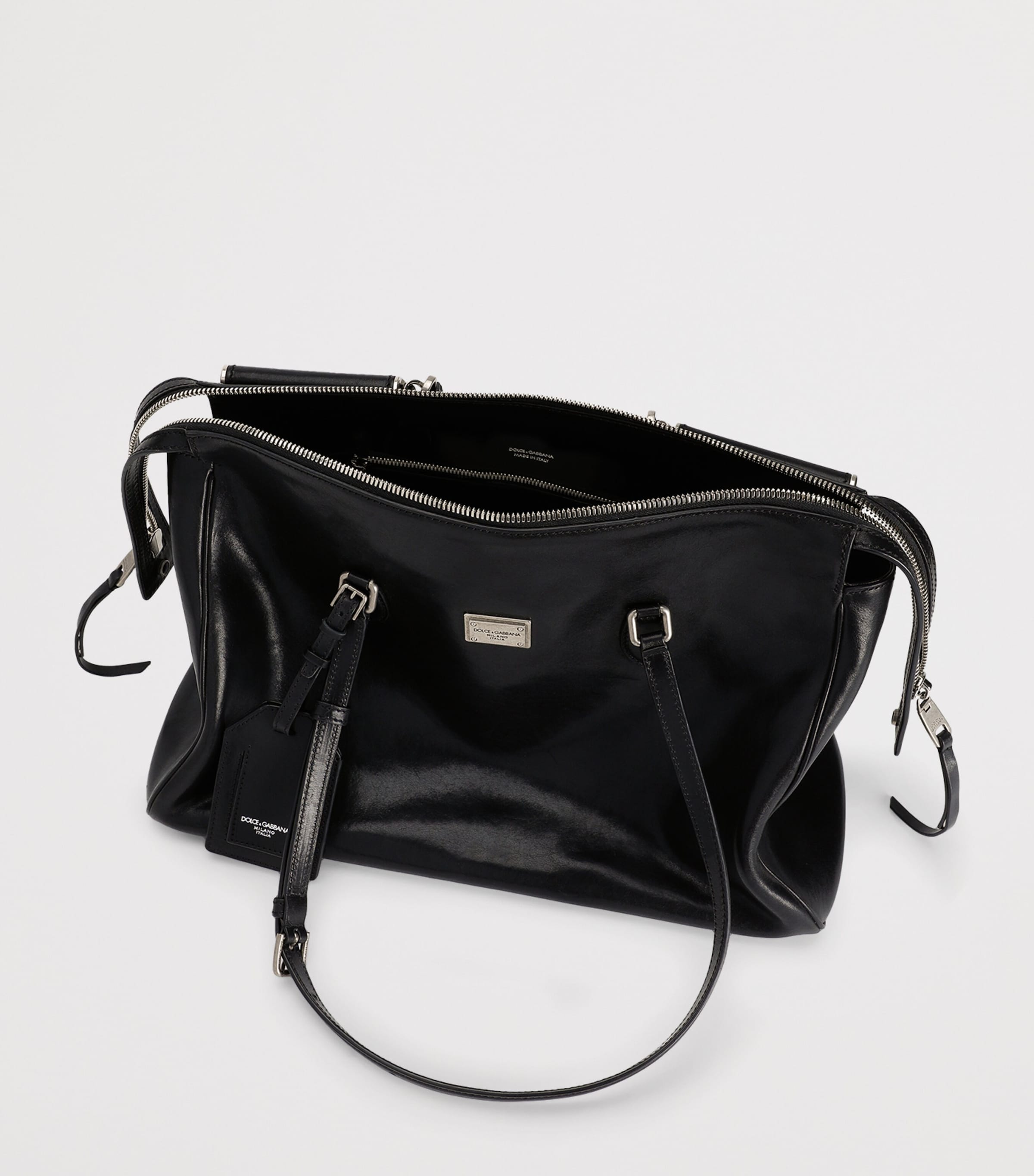 Calfskin Vittoria Shoulder Bag 80999-BLACK Image 4