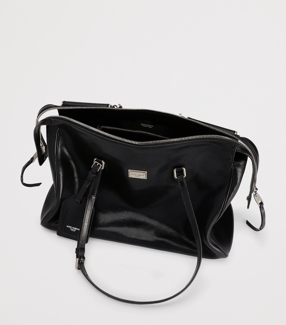 Calfskin Vittoria Shoulder Bag 80999-BLACK Image 4