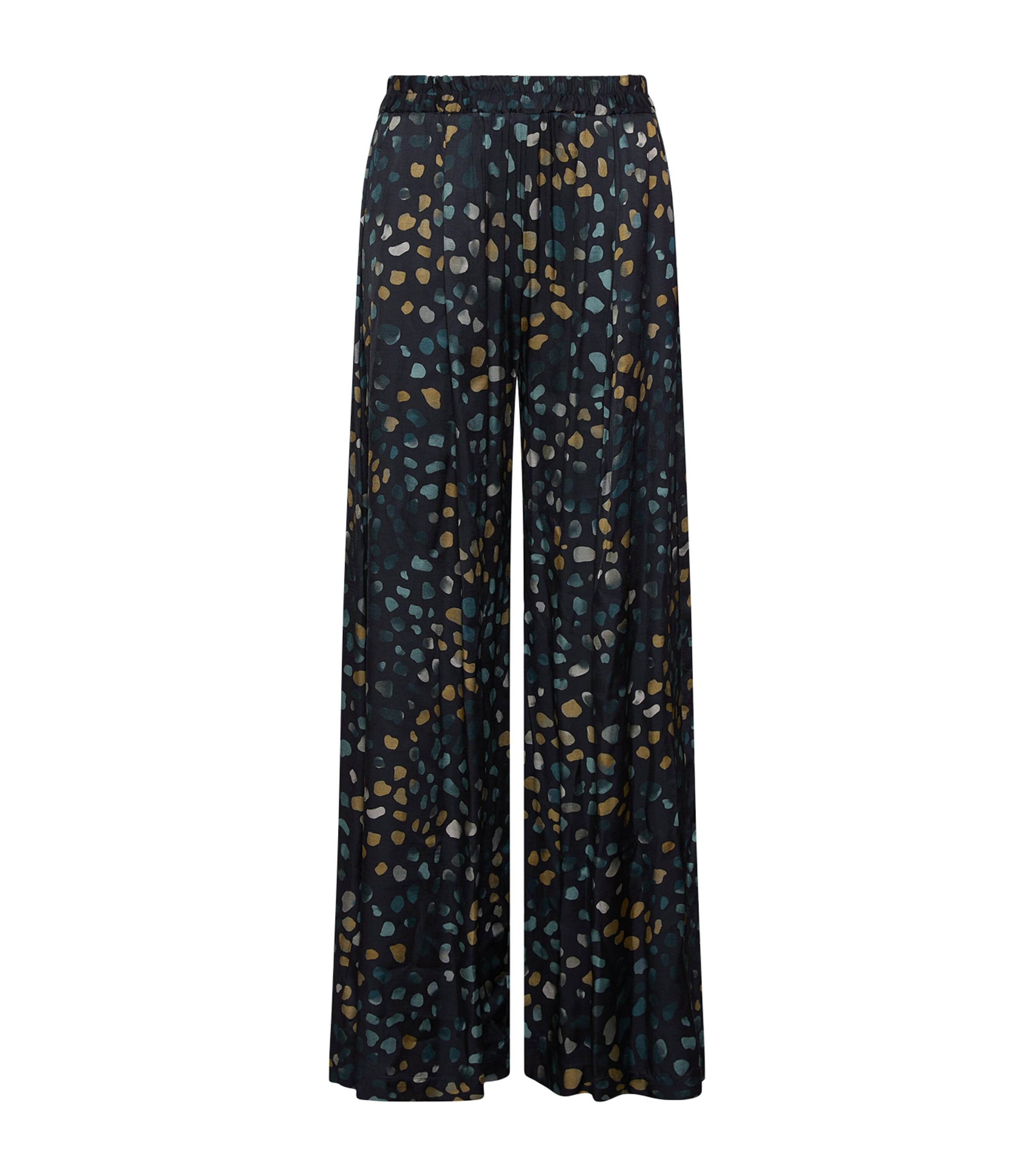 Marella Womens Twill Printed Trousers Navy Image 1