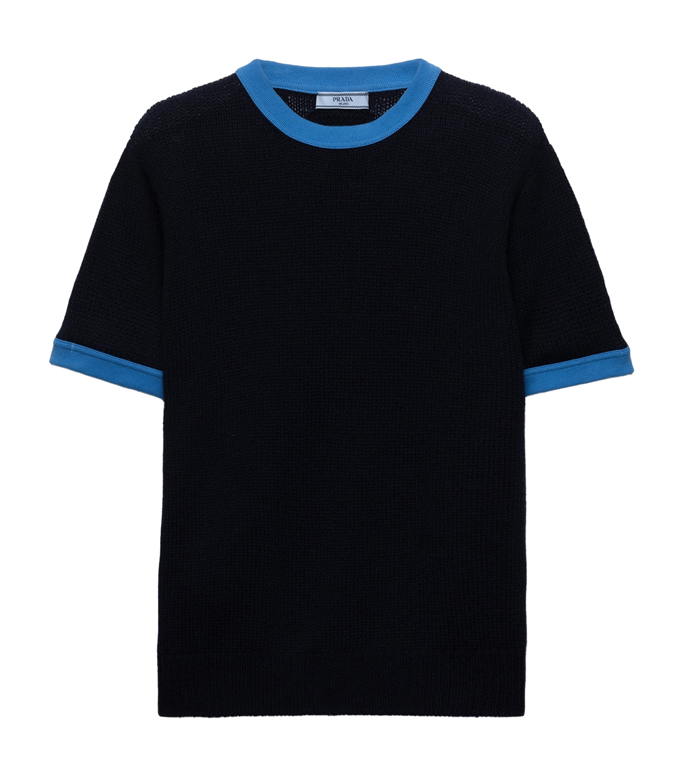 Prada Womens Cashmere Short-Sleeve Sweater Image 1