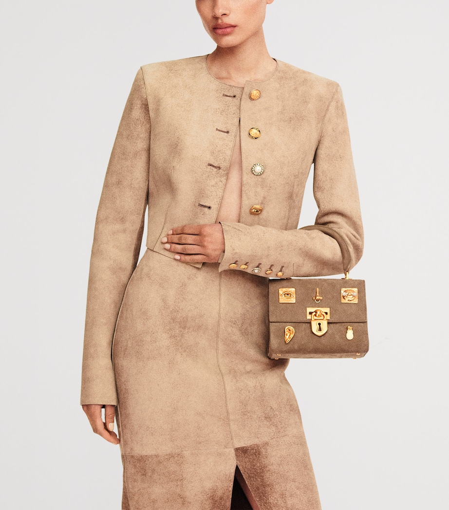 Mini Leather Bijoux Secret Top-Handle Bag 891 ELEPHANT Image 2