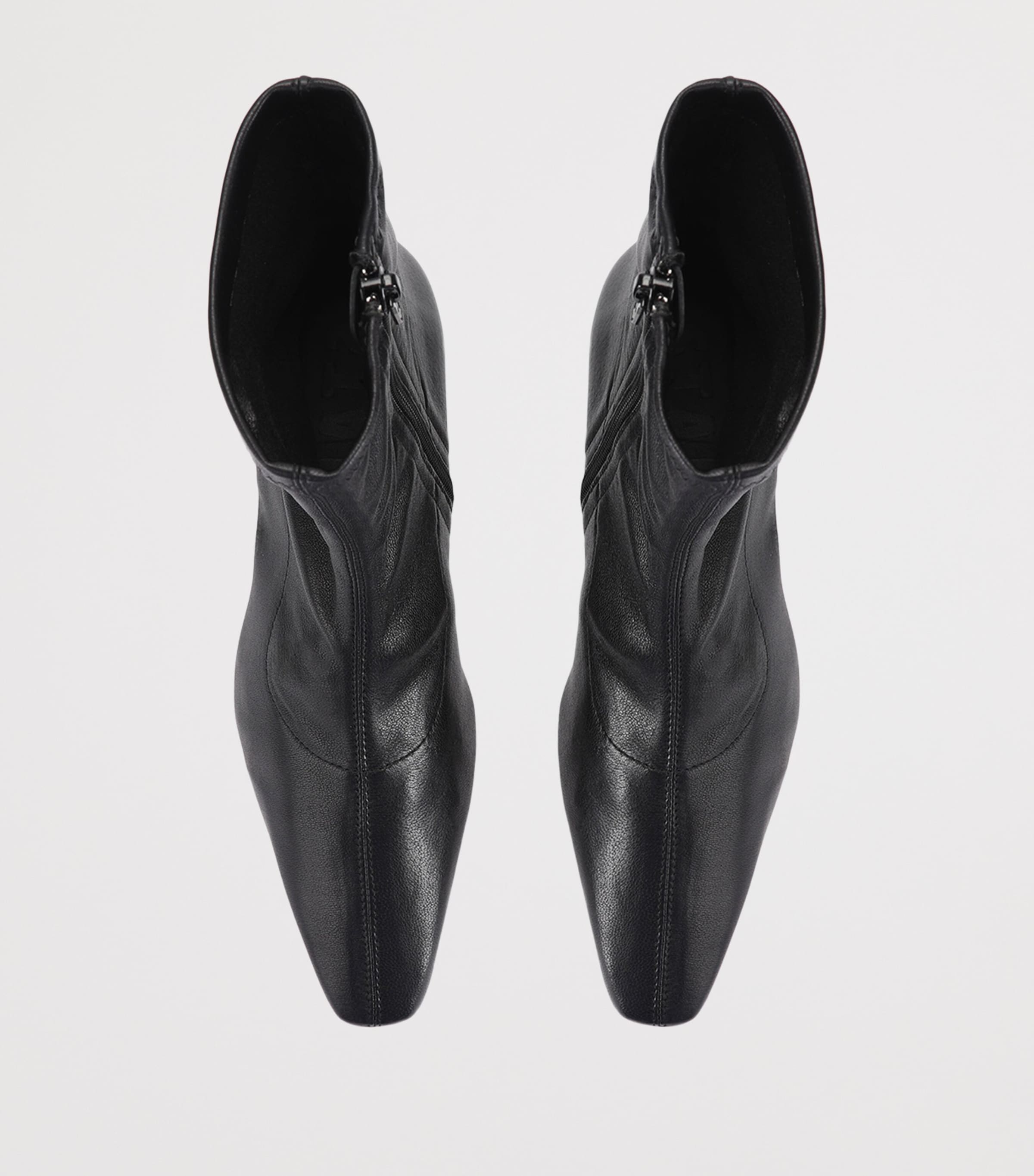 STAUD Leather Wally Sock Ankle Boots Black Image 3