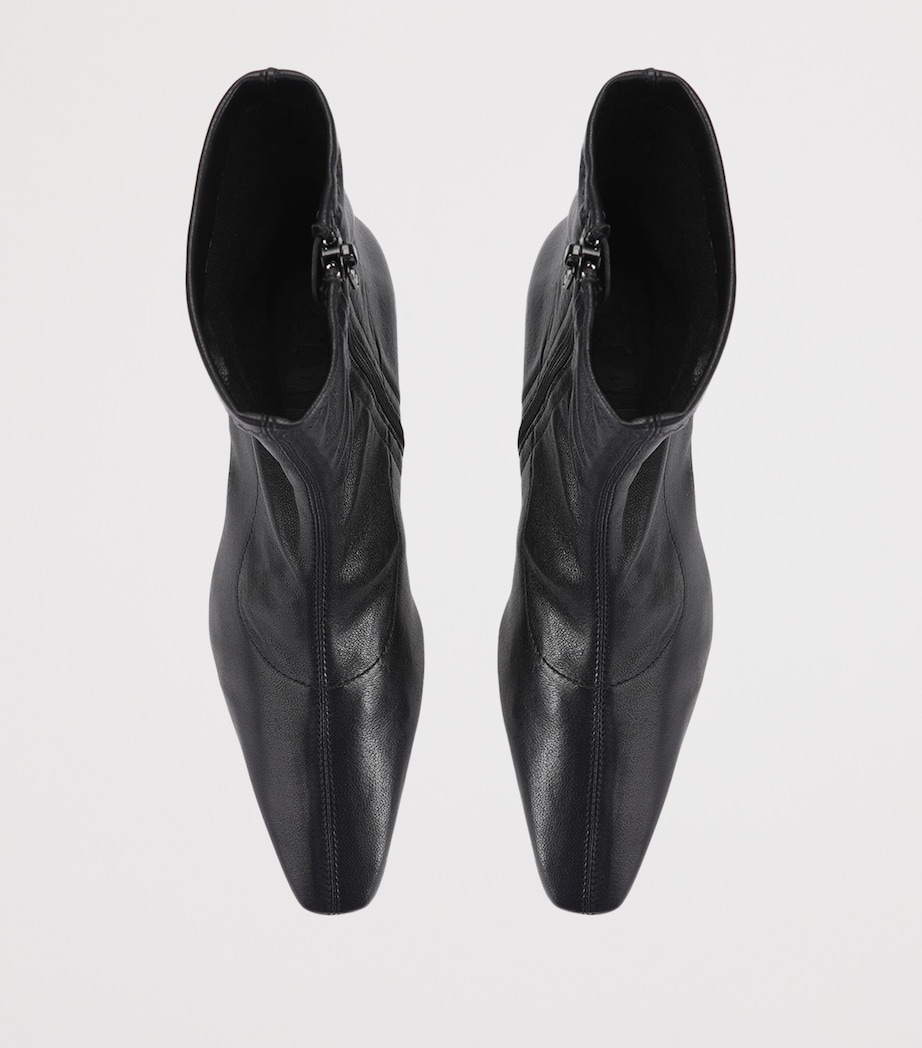STAUD Leather Wally Sock Ankle Boots Black Image 3