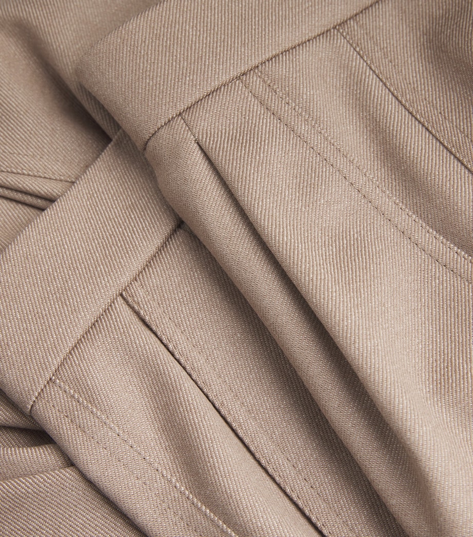 Virgin Wool Wide-Leg Trousers HAZELNUT BROWN Image 5
