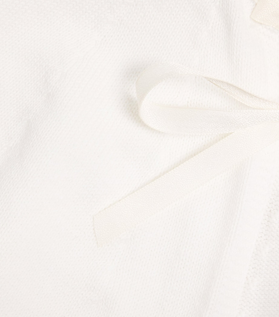 Cotton Knitted Cape (1-24 Months) 6062 H82 CREAM/BEIGE Image 3