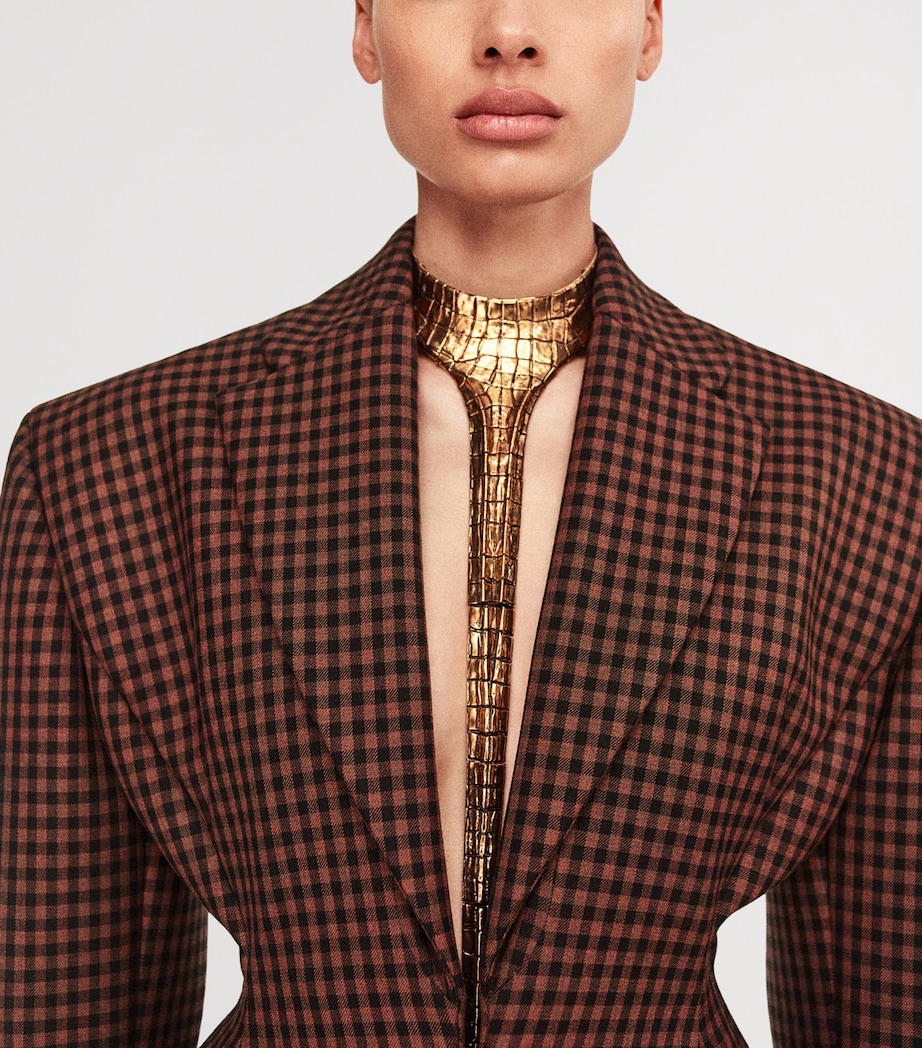 Alligator Trompe-l'Oeil Necklace 001 GOLD Image 4