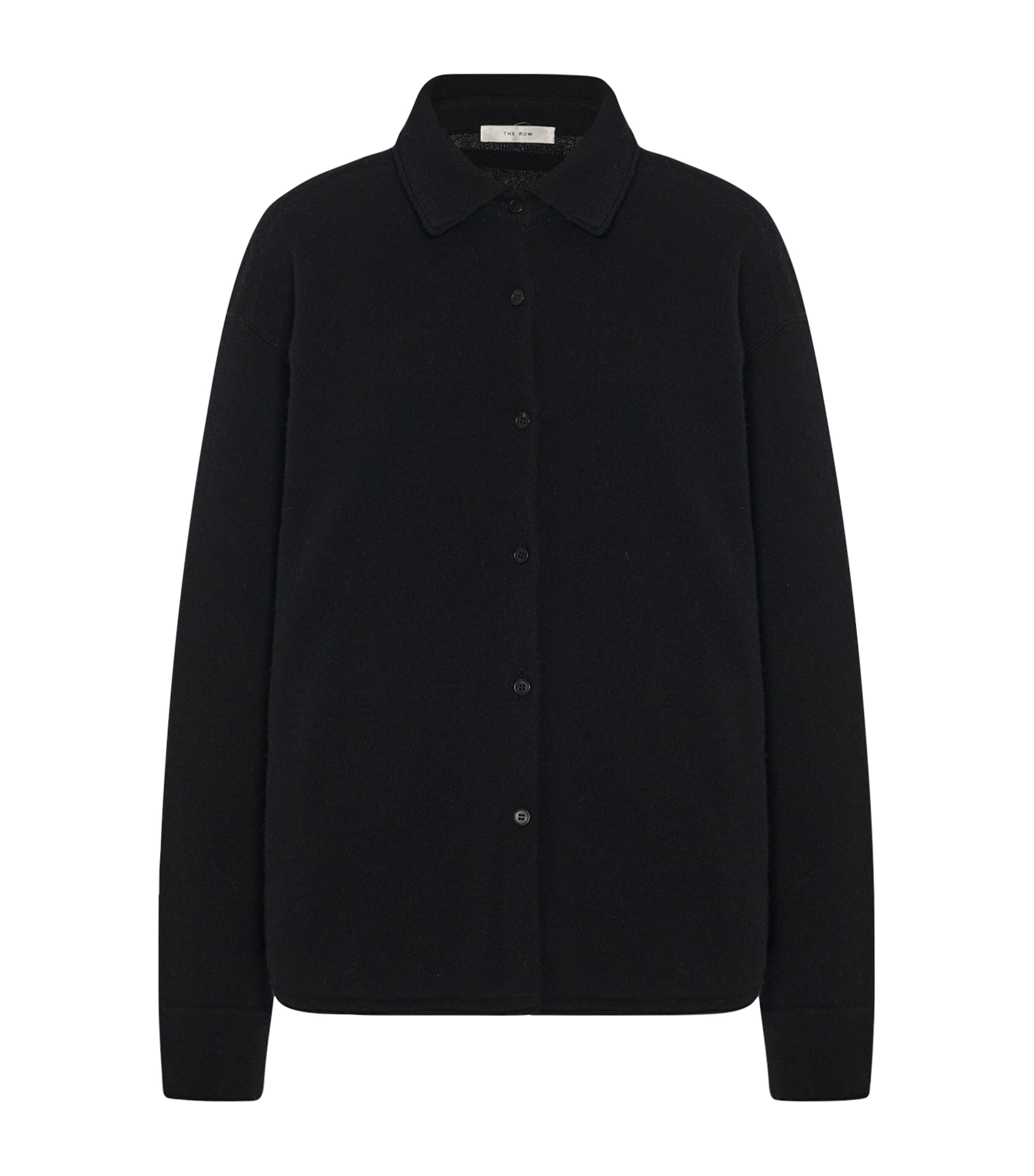 The Row Hosea Cashmere Shirt In Black