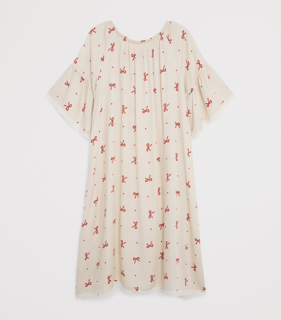 Jersey Printed Camelia Dress (2-12 Years) RED BOWS Image 2