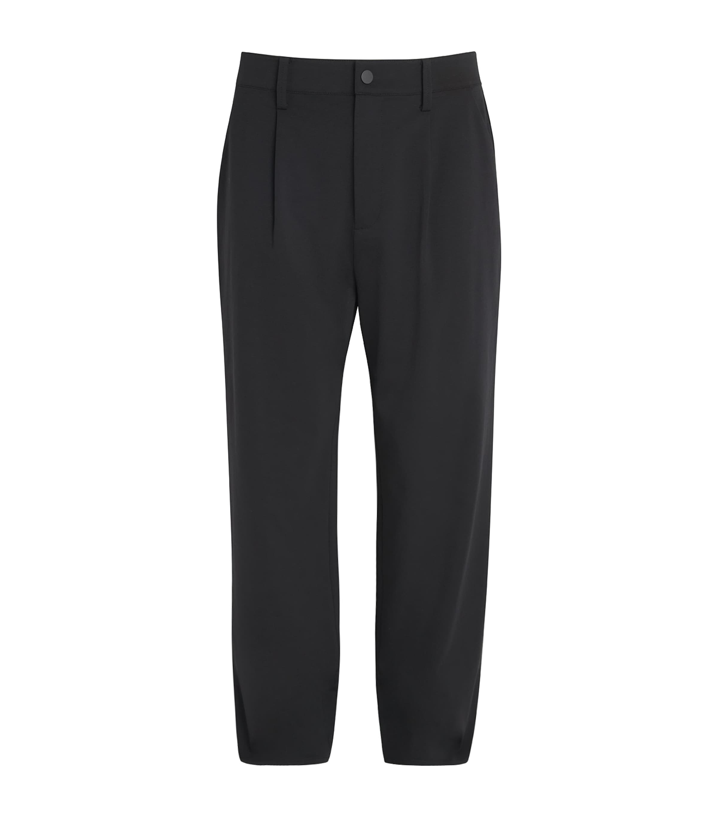 7 For All Mankind Mens Cotton-Blend Luxe Performance Trousers Double Knit Bla Image 1