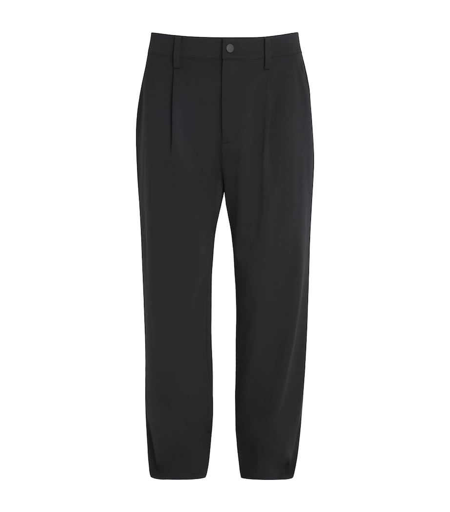 7 For All Mankind Mens Cotton-Blend Luxe Performance Trousers Double Knit Bla Image 1