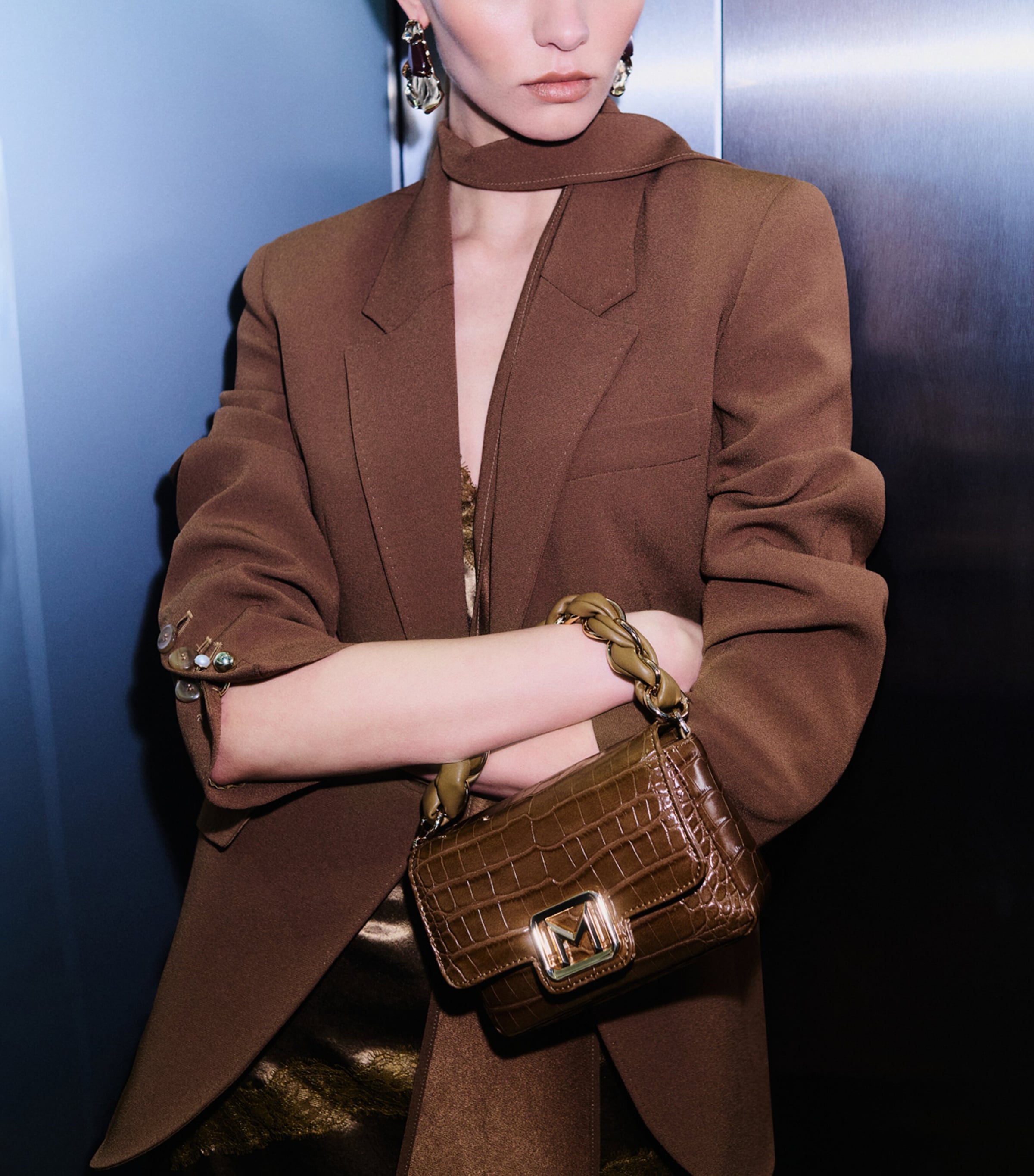 Marella Small Le Muse Clutch Bag Mud Image 2