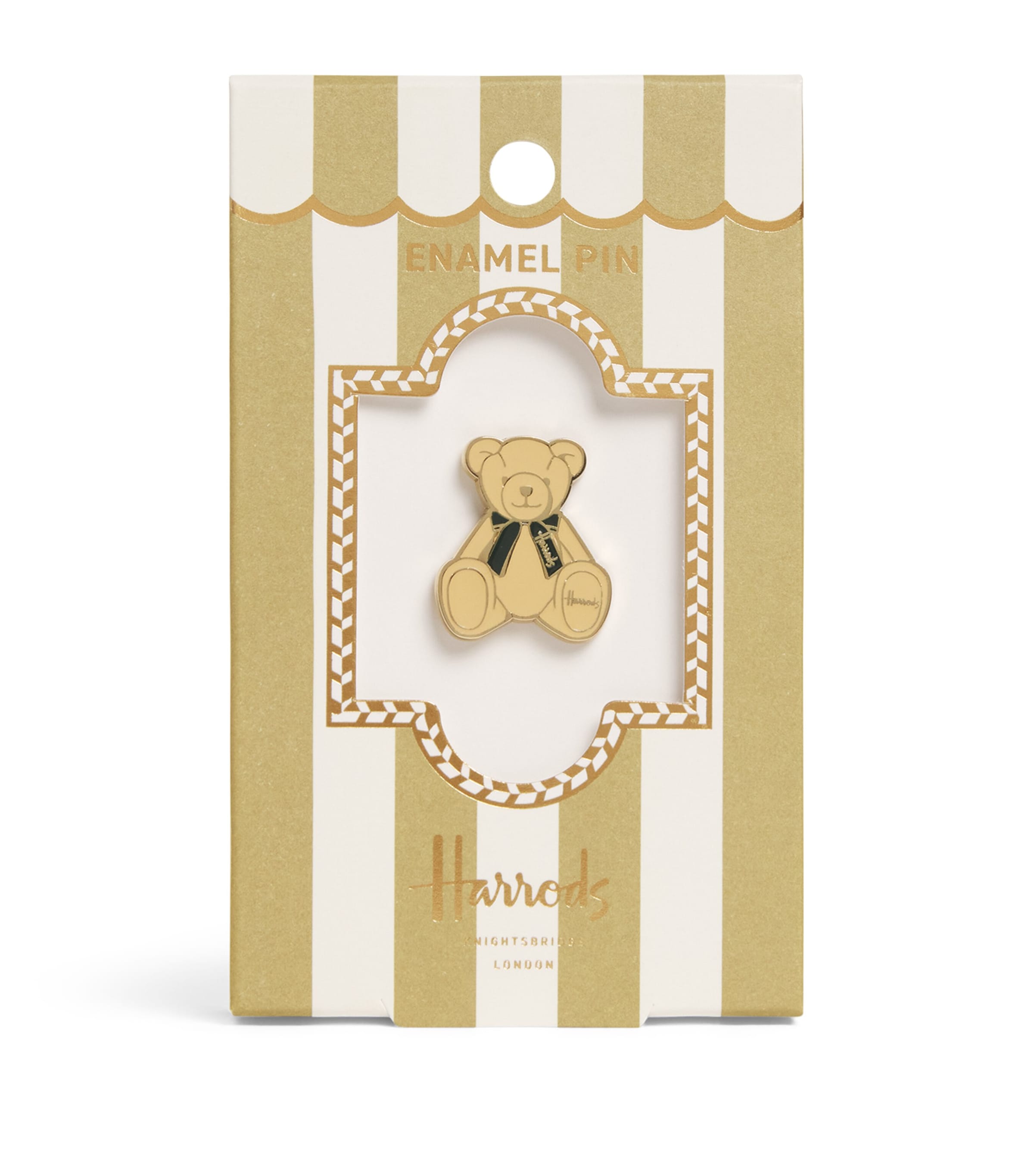 Harrods Enamel Henry Bear Pin Badge Gold Image 1