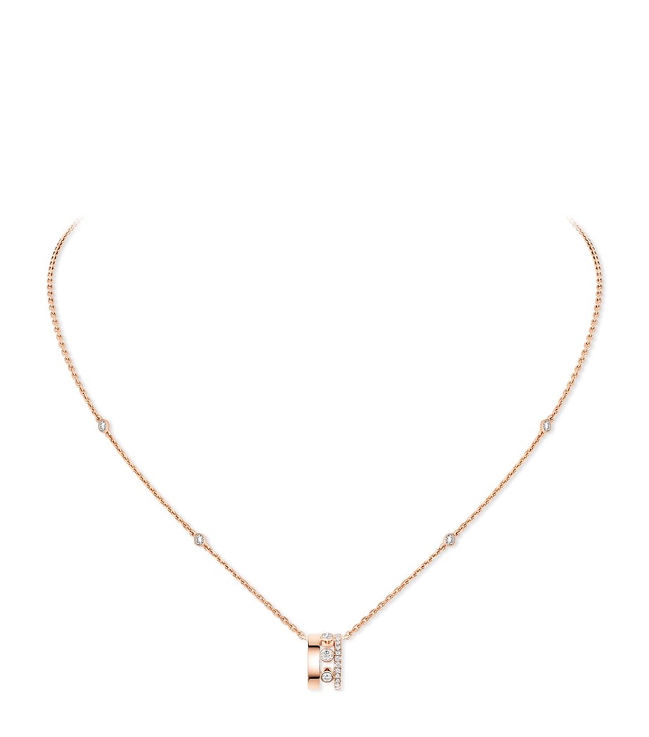 Messika Move Romane Pink Gold and Diamond Necklace (0.31ct) Pink Gold Image 1