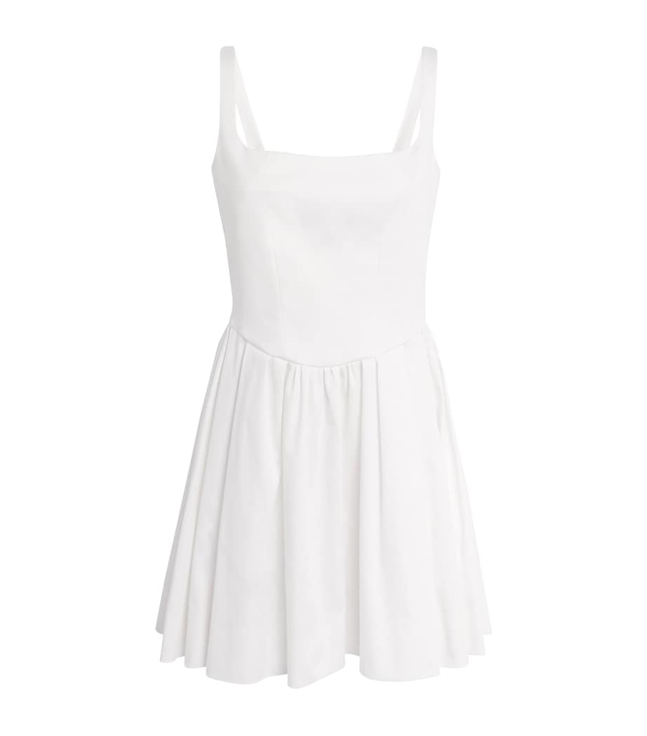Stretch-Cotton Mini Dress WHITE Image 1