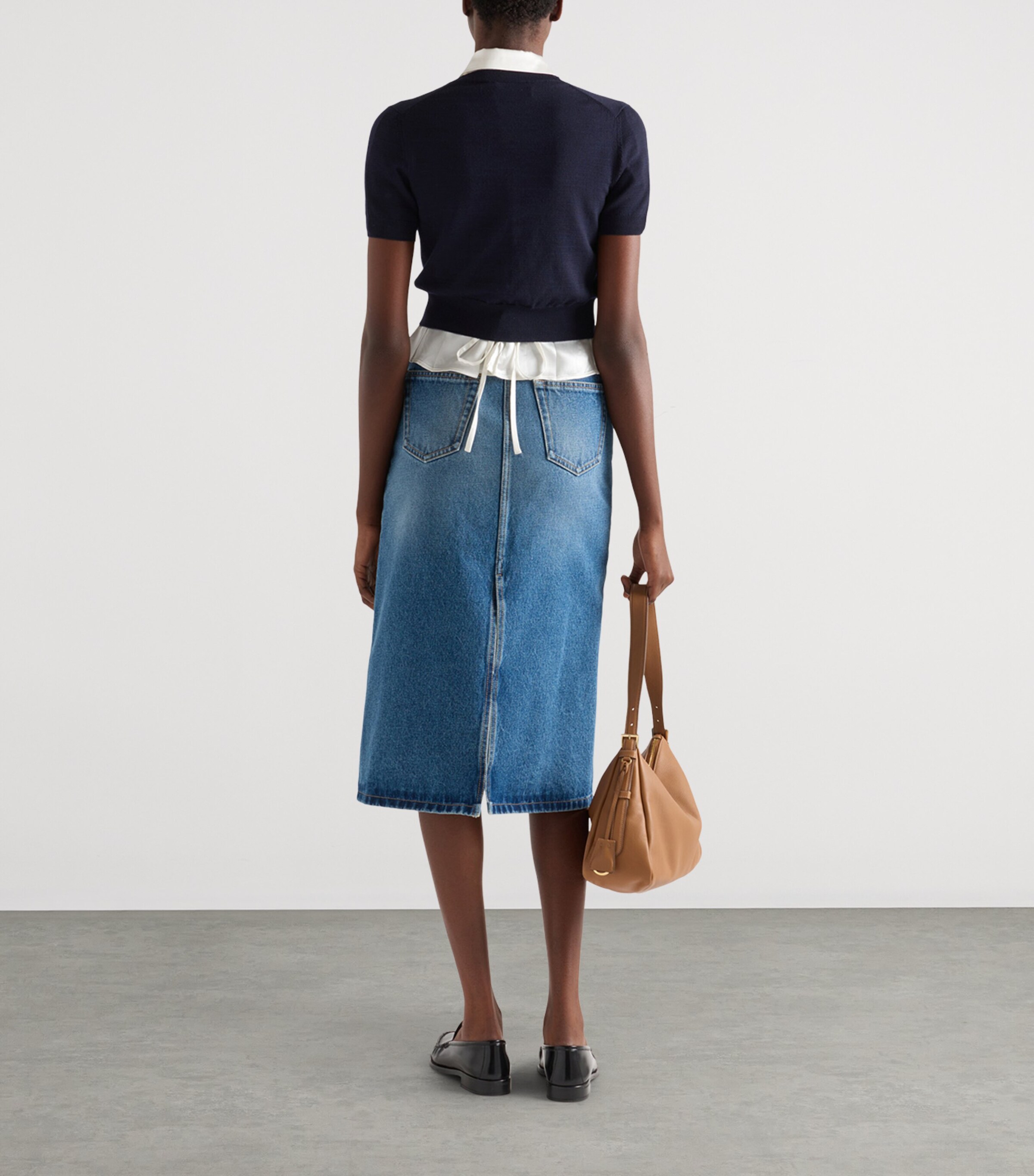 Prada Denim Midi Skirt Harrods DE