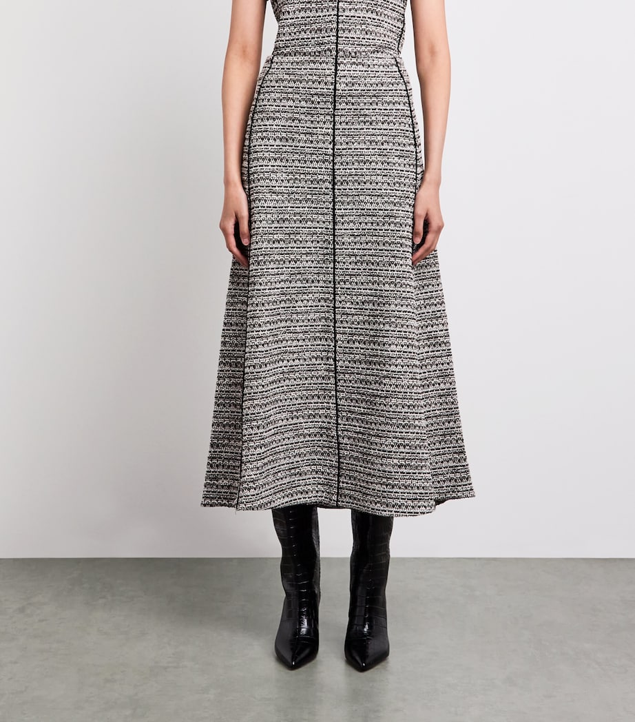 ME+EM Womens Tweed A-Line Midi Skirt Brown Multi Image 4