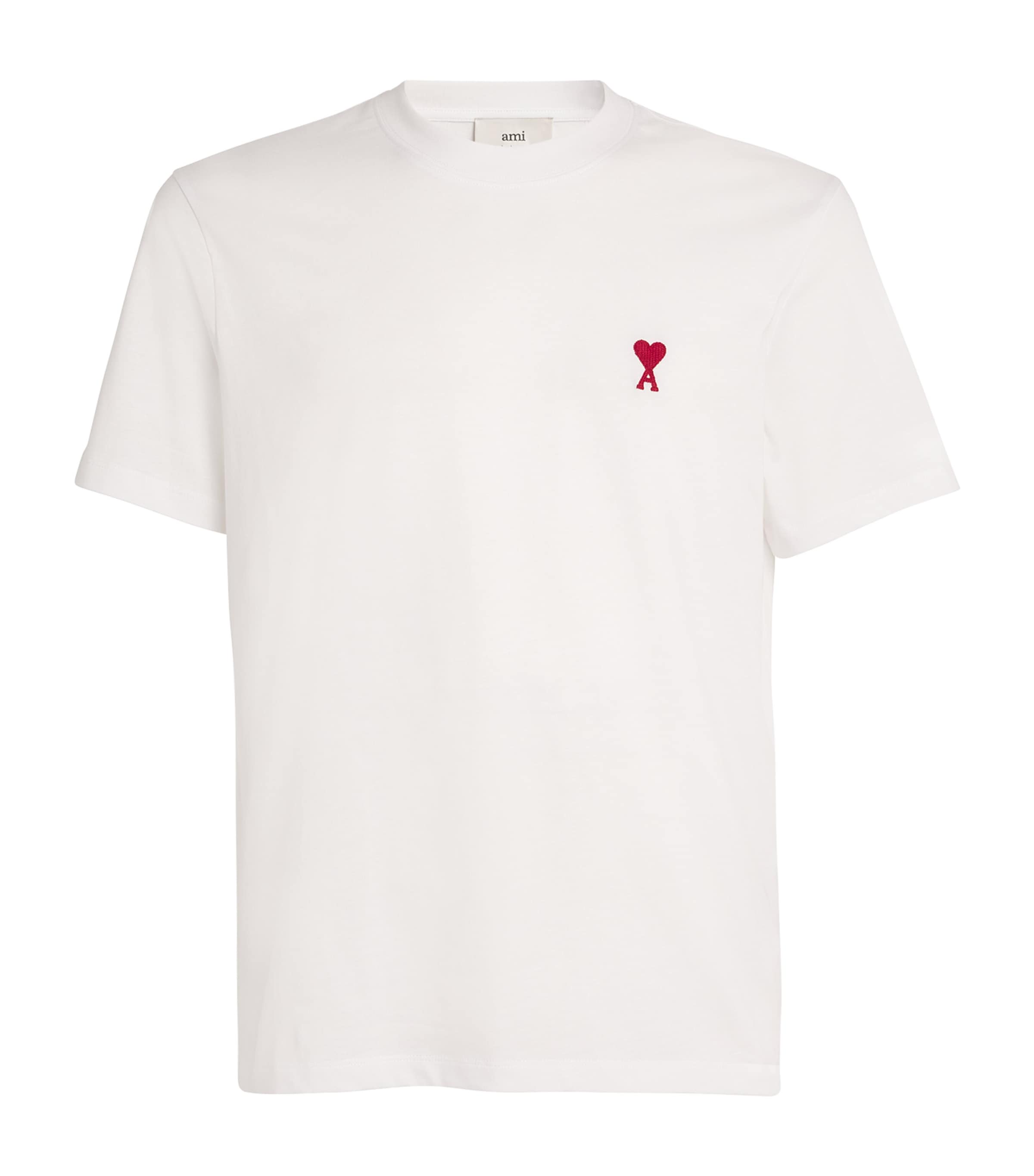 Shop Ami Alexandre Mattiussi Cotton Ami De Coeur T-shirt In White