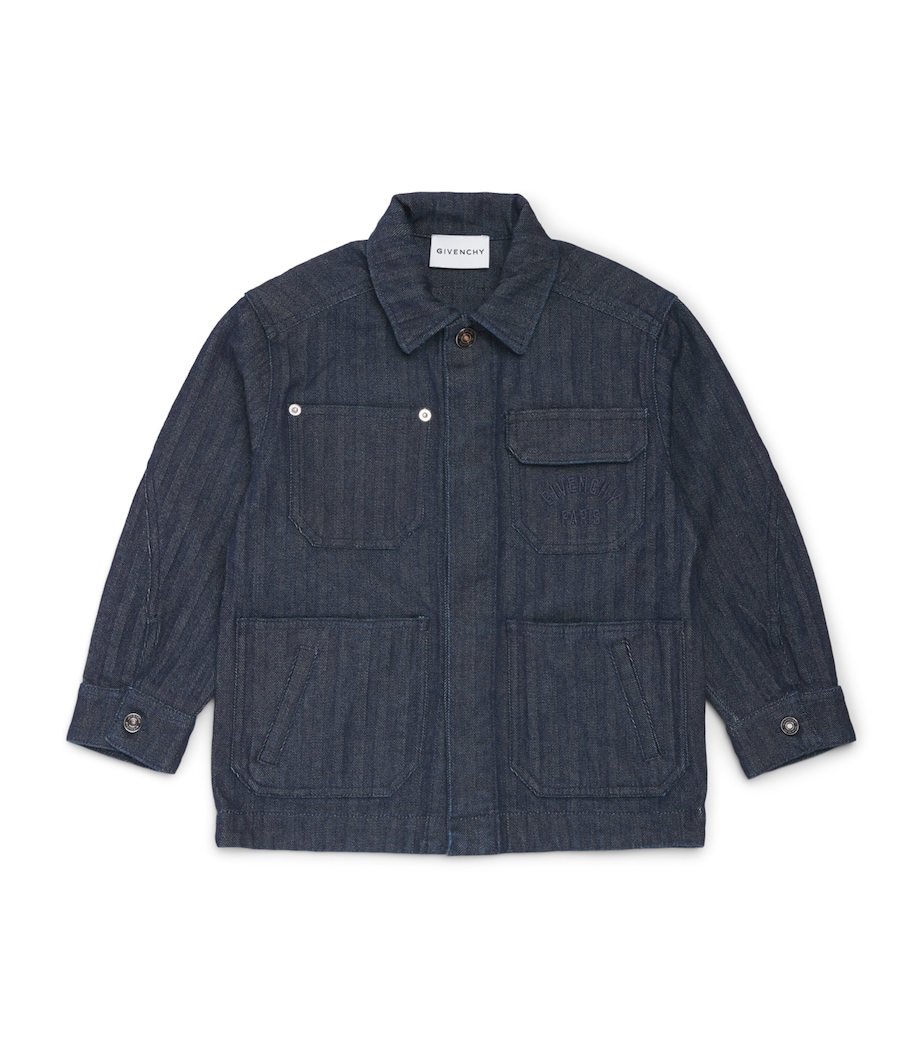 Givenchy Kids Logo Denim Shirt (4-12+ Years) Denim Image 1