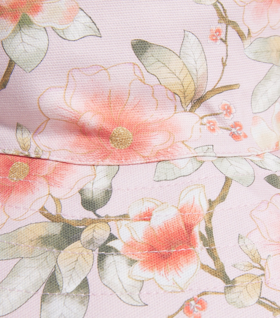 Cotton Floral Print Bucket Hat PETAL Image 3