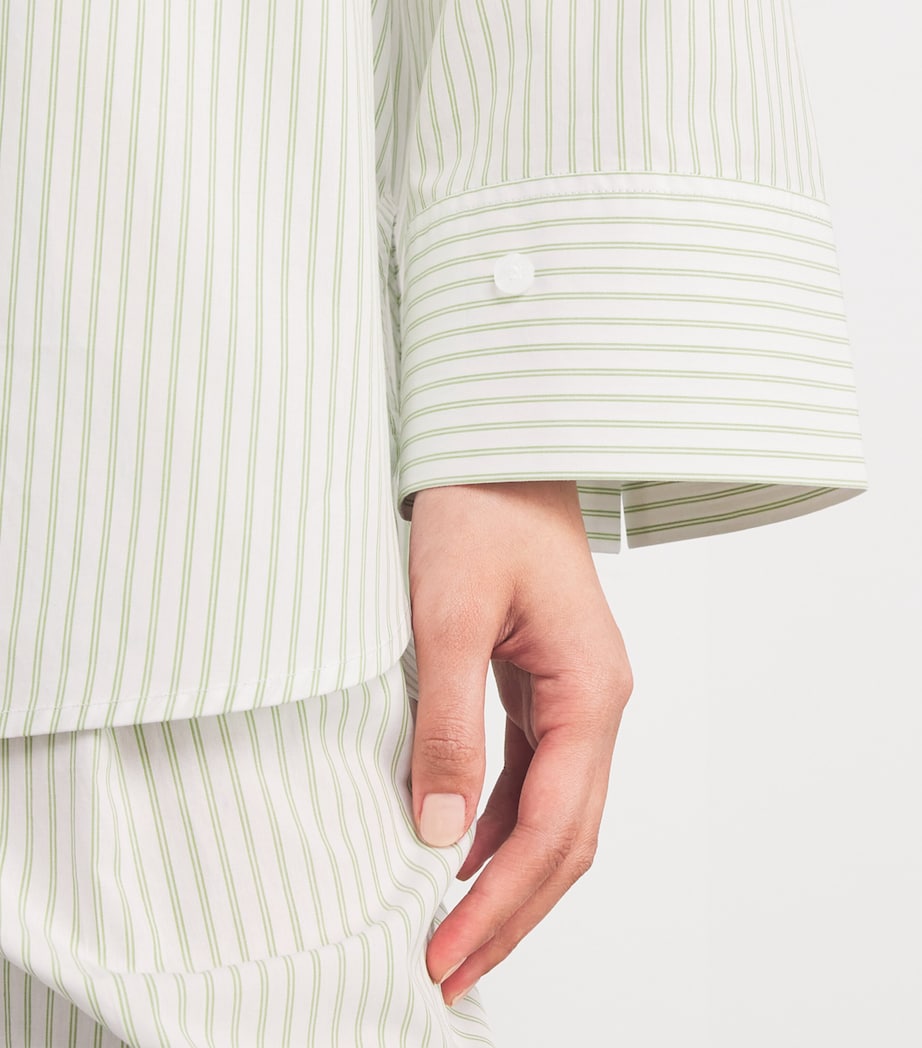 Organic Cotton Derris Shirt QG5 TWIN STRIPE Image 6