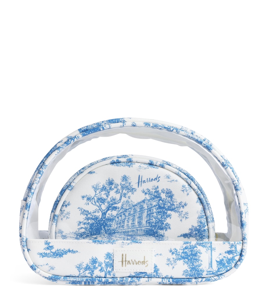 Toile Cosmetic Bags (Set of 2) BLUE Image 1